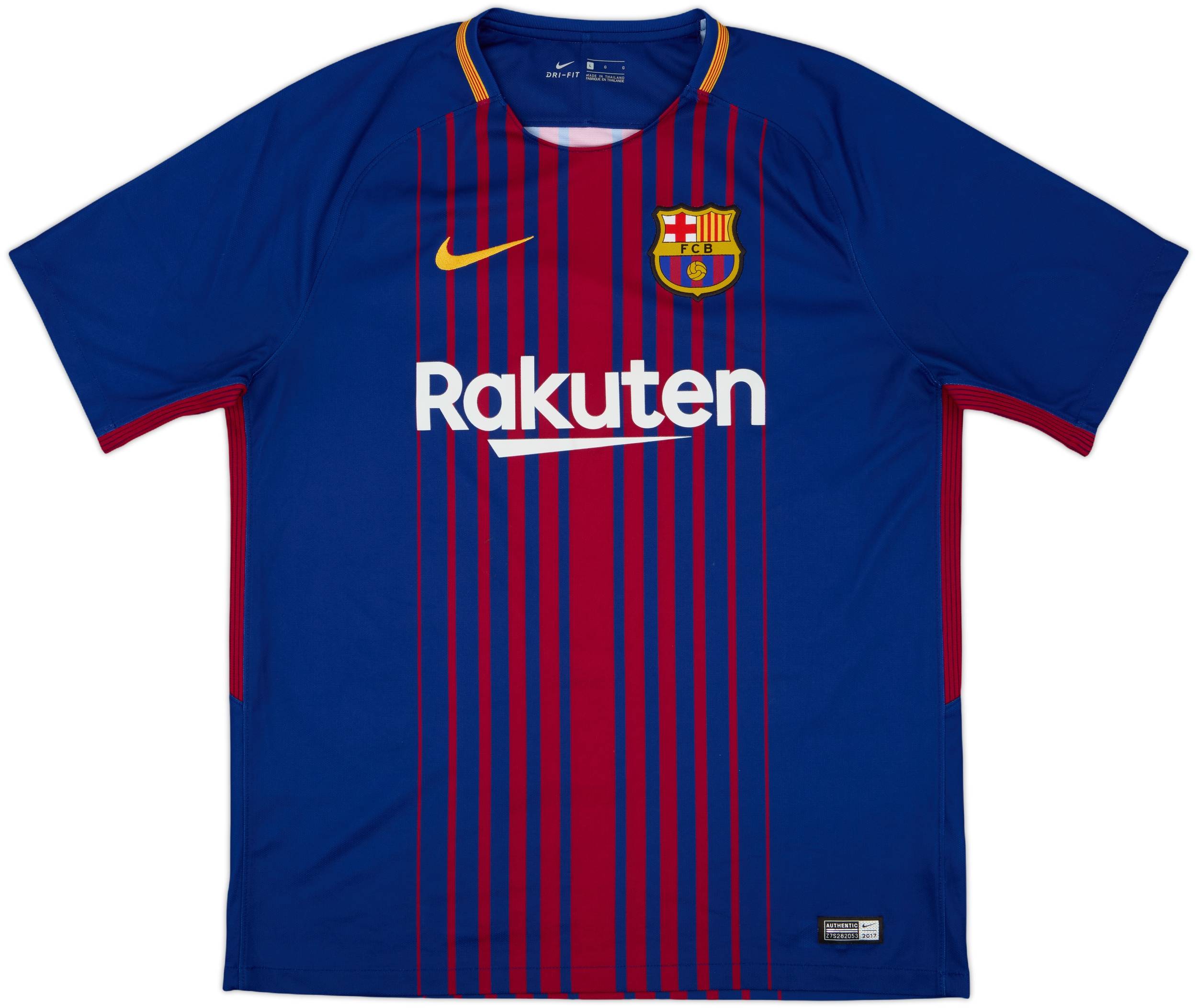 2017-18 Barcelona Home Shirt Suarez #9 - 9/10 - (L)