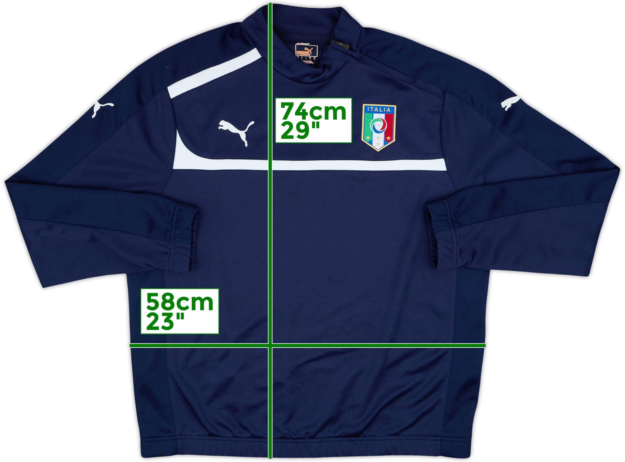 2012-13 Italy Puma 1/4 Zip Drill Top - 8/10 - (L)