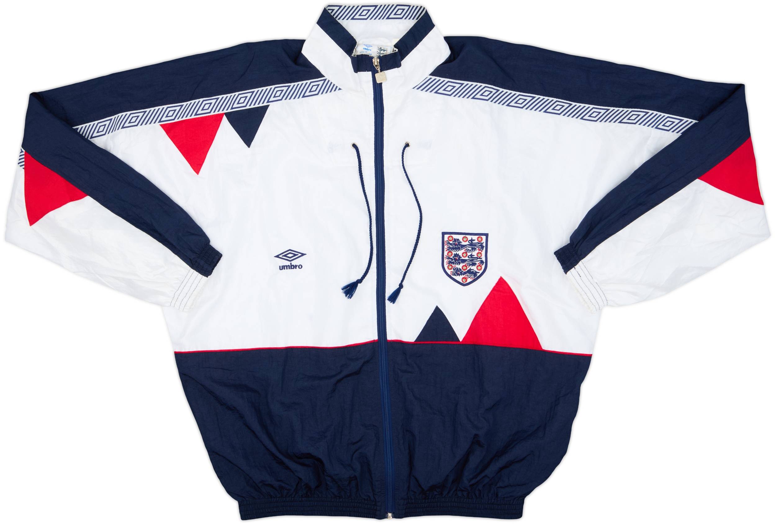 1990-92 England Umbro Track Jacket - 8/10 - (XL)