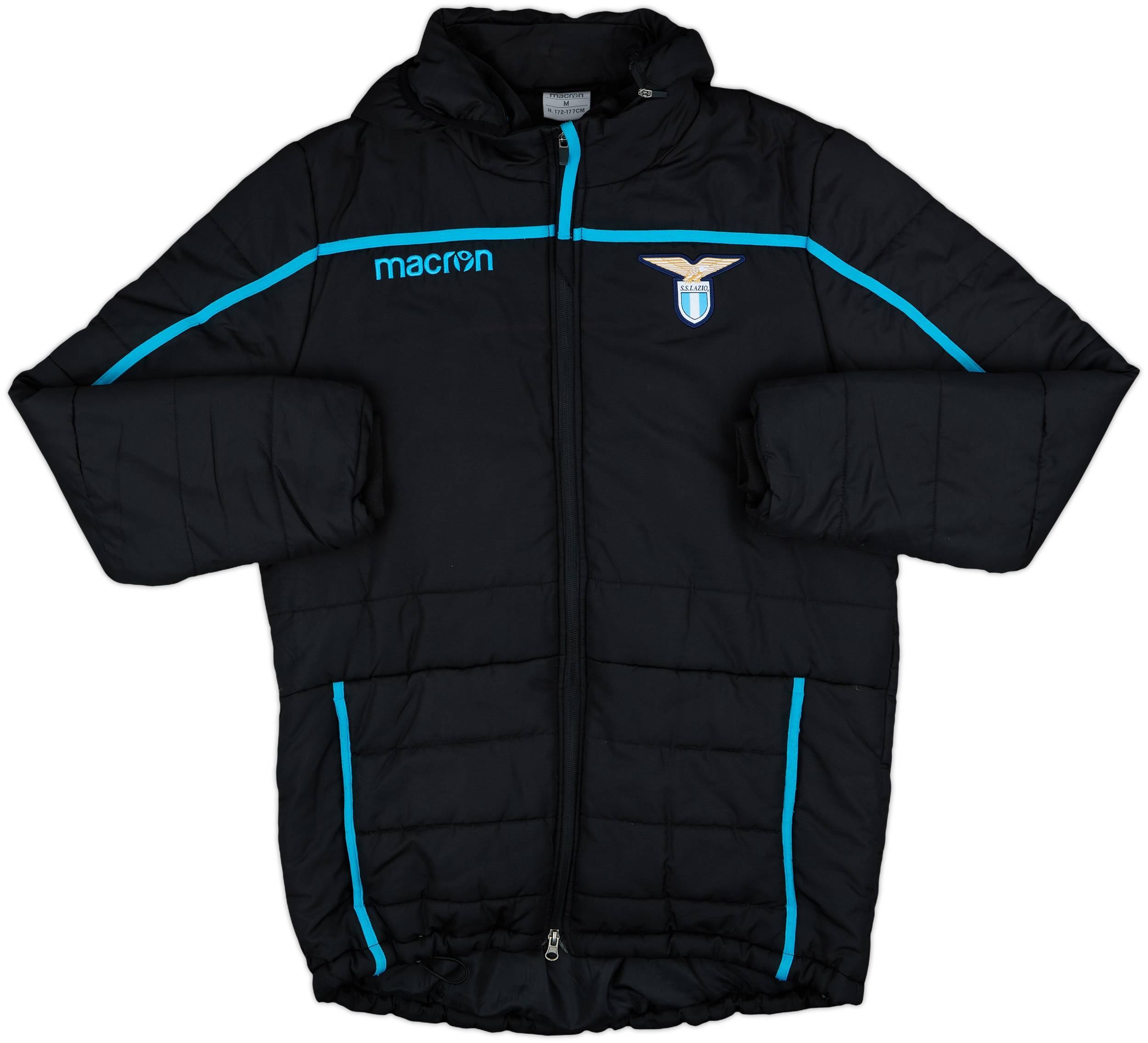 macron ラツィオ ジャケット XL ネイビー 2016-17 Lazio Macron Padded Bench Coat - 7/10 - (M)