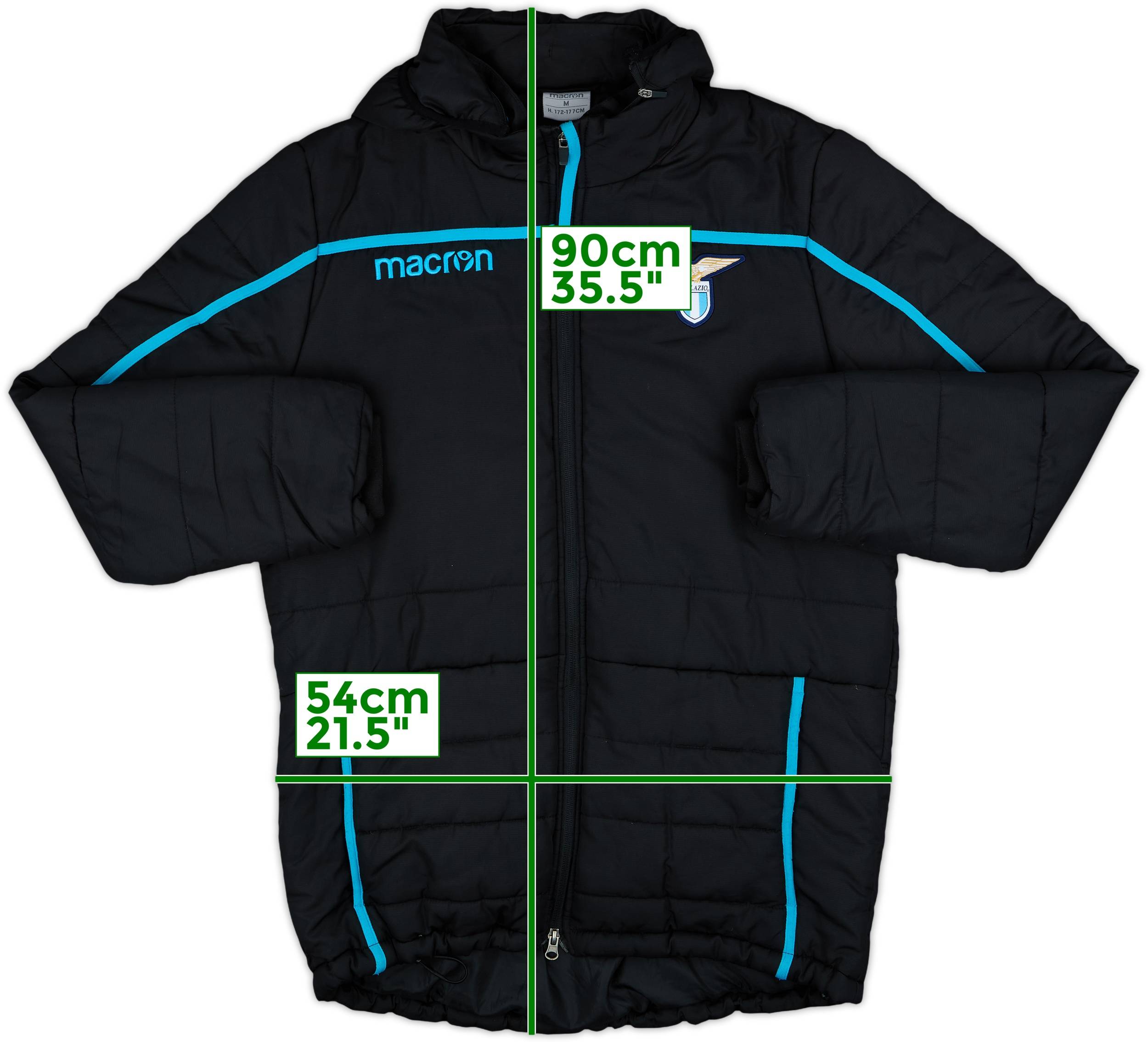 2016-17 Lazio Macron Padded Bench Coat - 7/10 - (M)