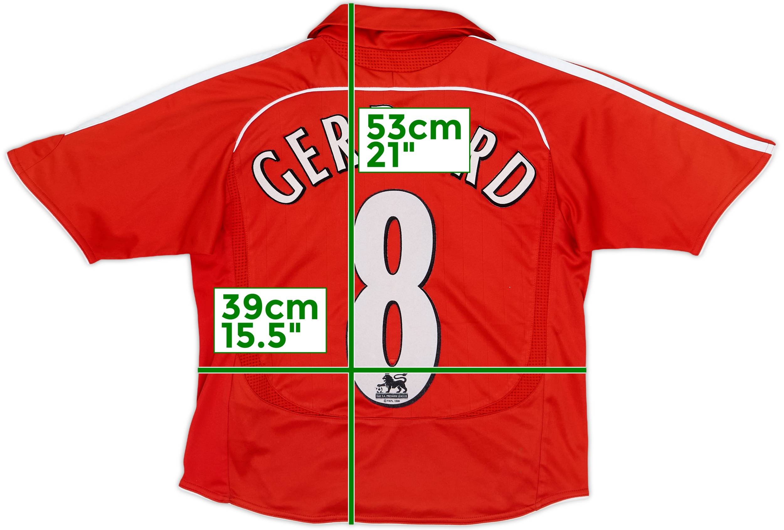 2006-08 Liverpool Home Shirt Gerrard #8 - 4/10 - (S.Boys)