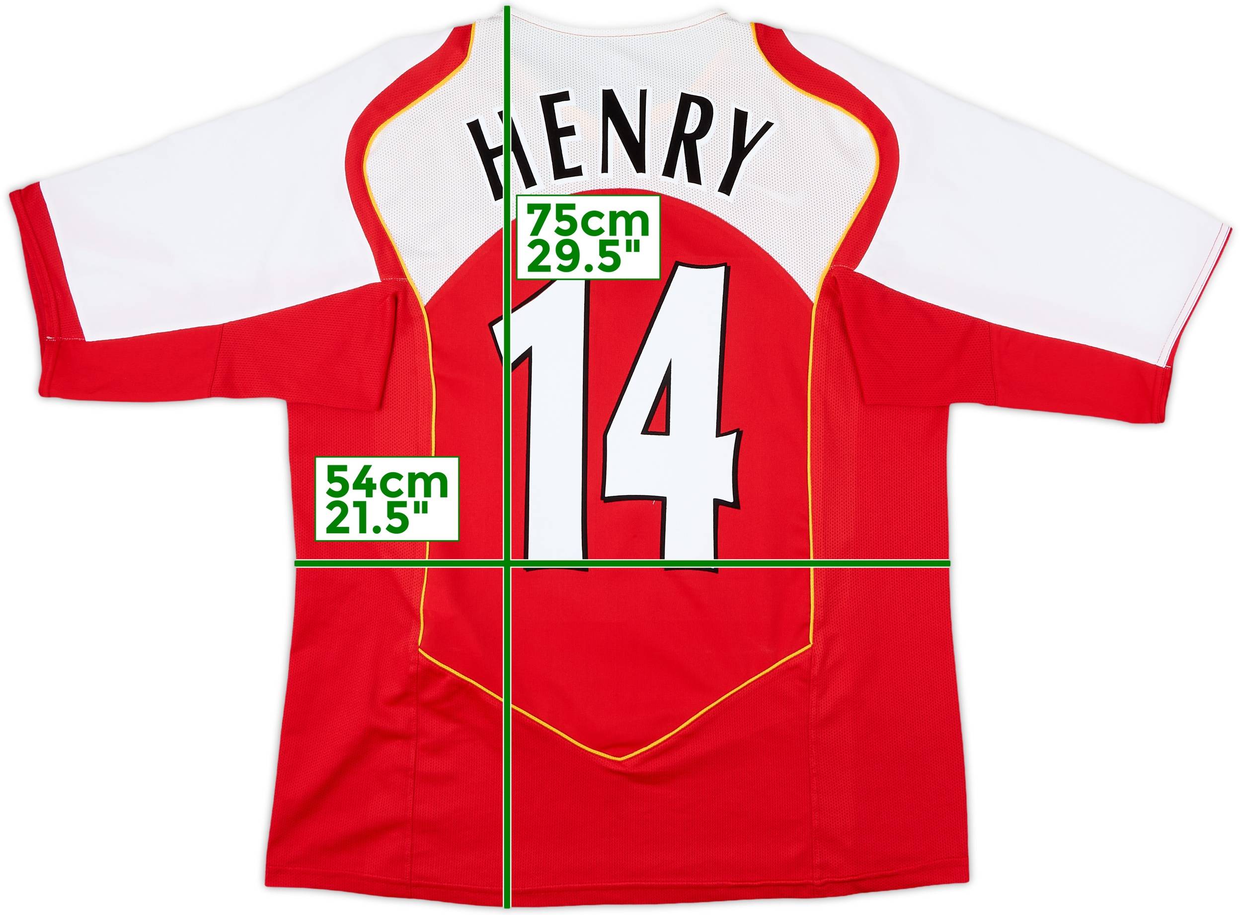 アーセナル ホームシャツ HENRY 14 2004-05 Arsenal Home Shirt Henry #14 - 9/10 - (L)