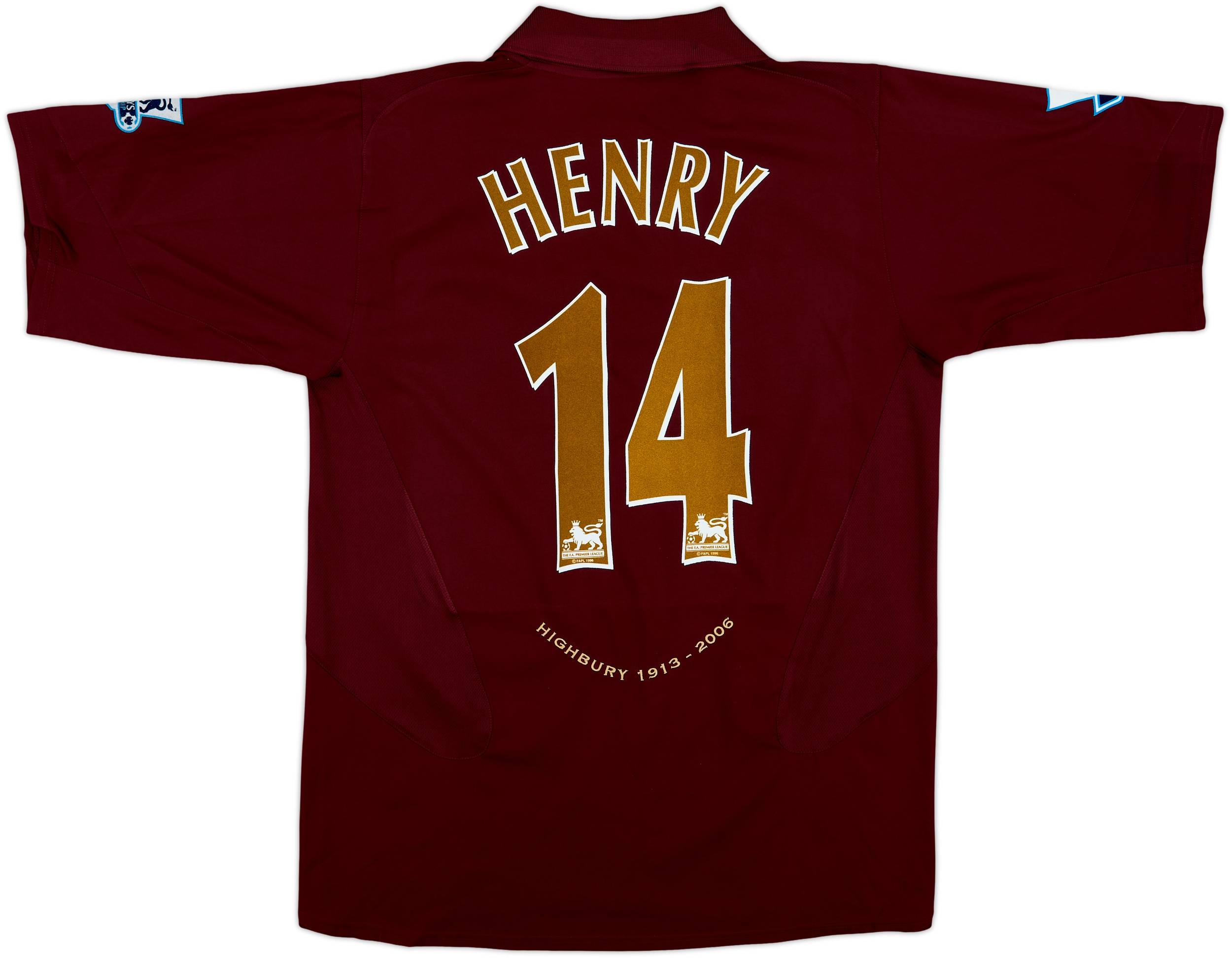 2005-06 Arsenal Home Shirt Henry #14 - 8/10 - (L)