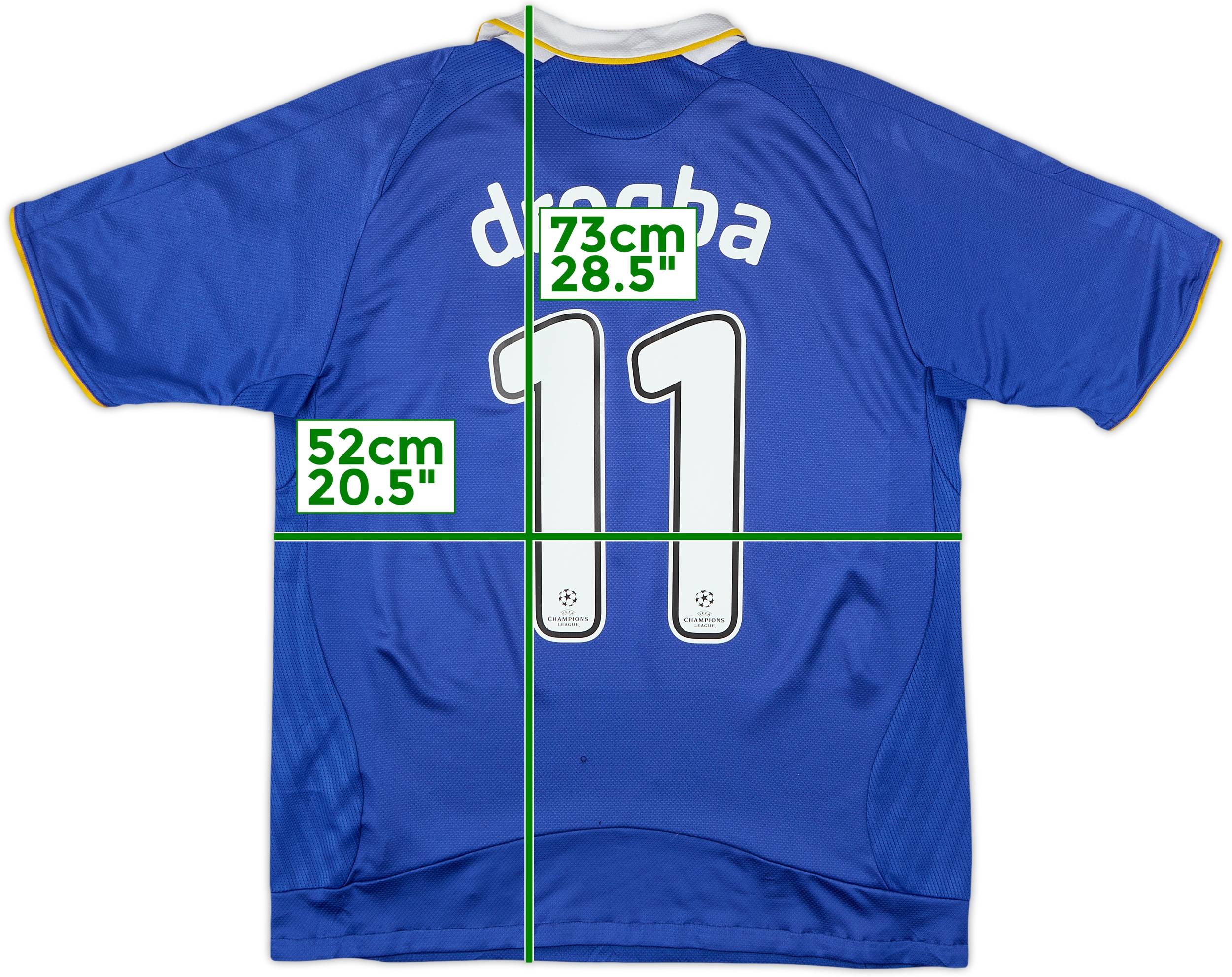 【正規品】adidas Chelsea FC DROGBA 11 シャツ 2010-11 Chelsea Home Shirt Drogba #11 - 8/10 - (S)