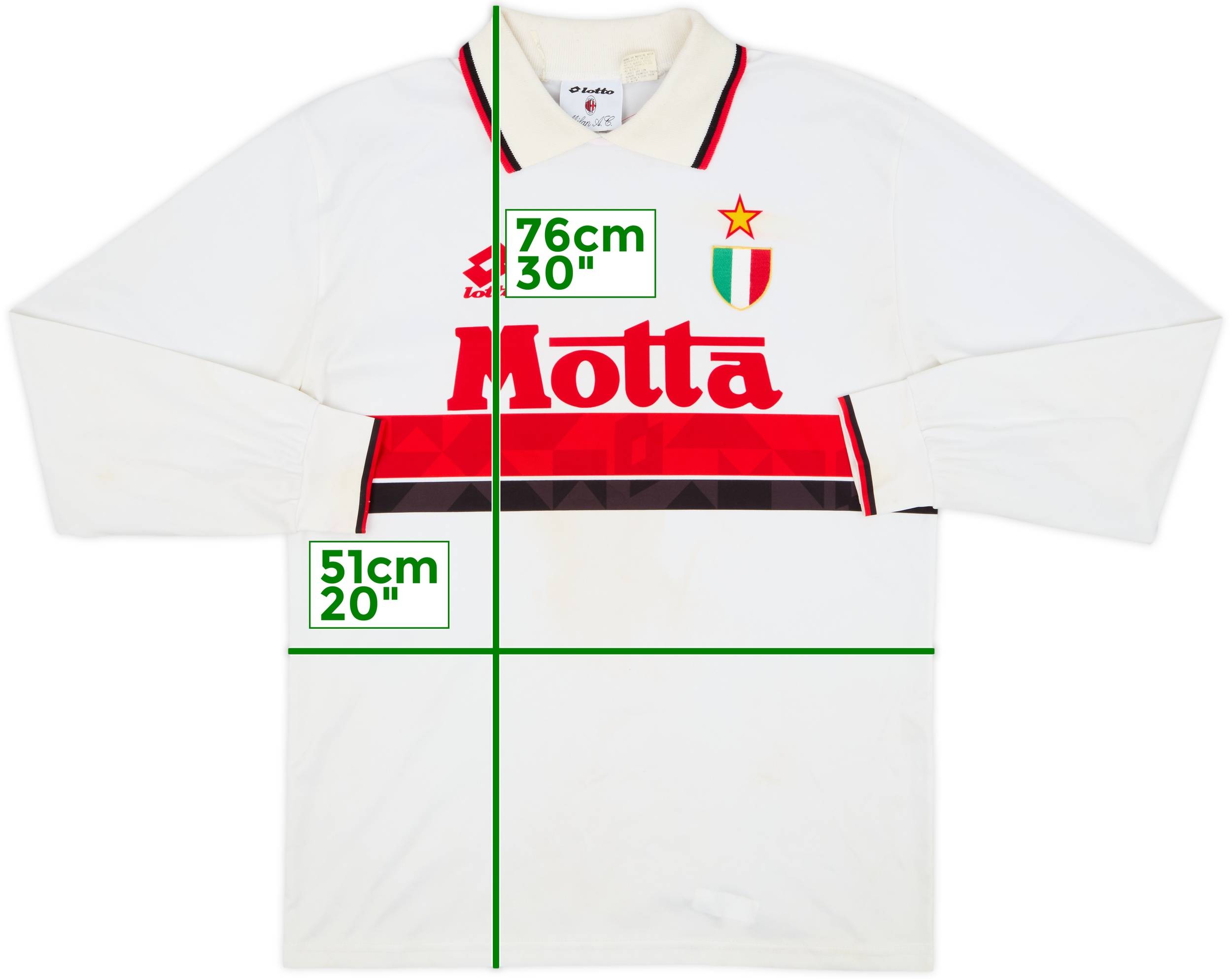 1993-94 AC Milan Away L/S Shirt - 6/10 - (M)