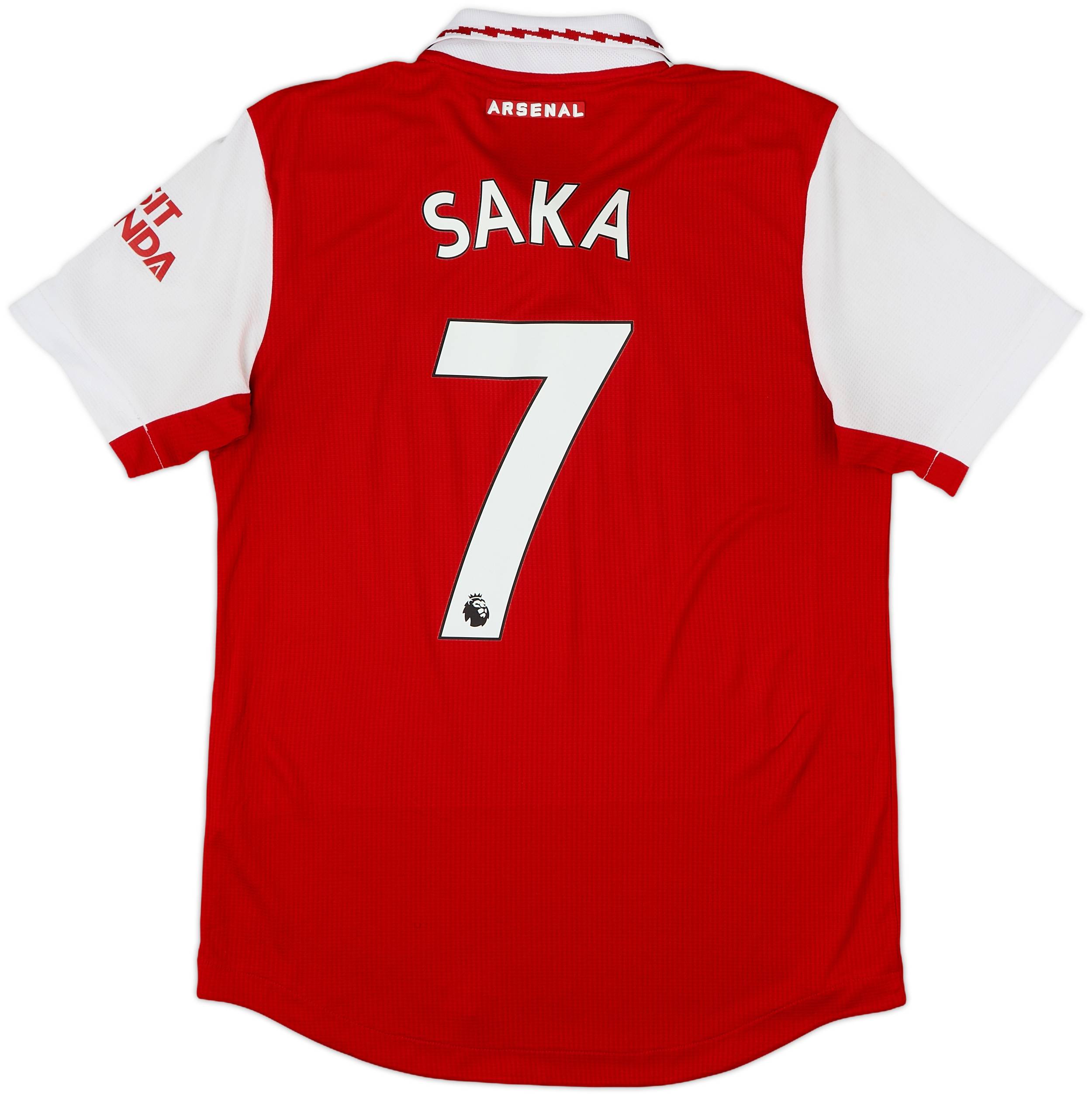 2022-23 Arsenal Authentic Home Shirt Saka #7 - 8/10 - (M)
