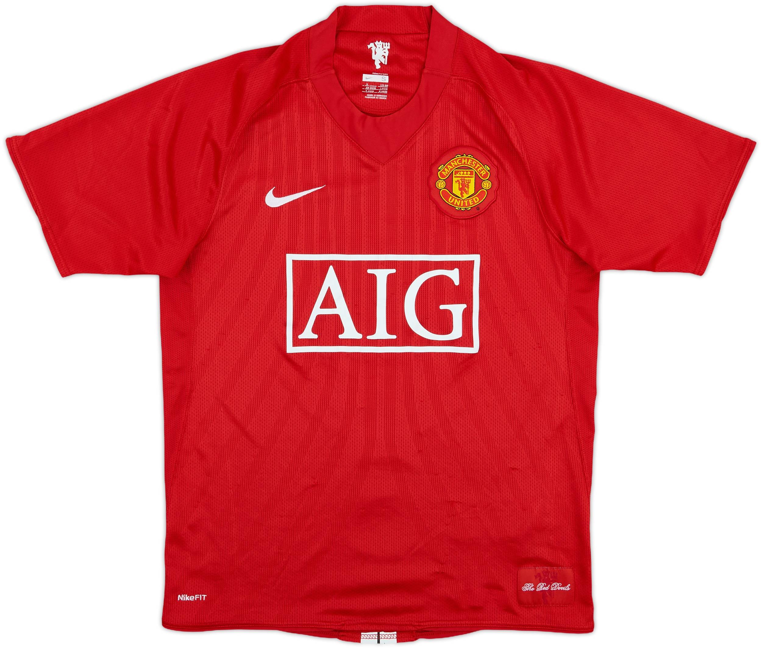 2007-09 Manchester United Home Shirt Scholes #18 - 8/10 - (S)