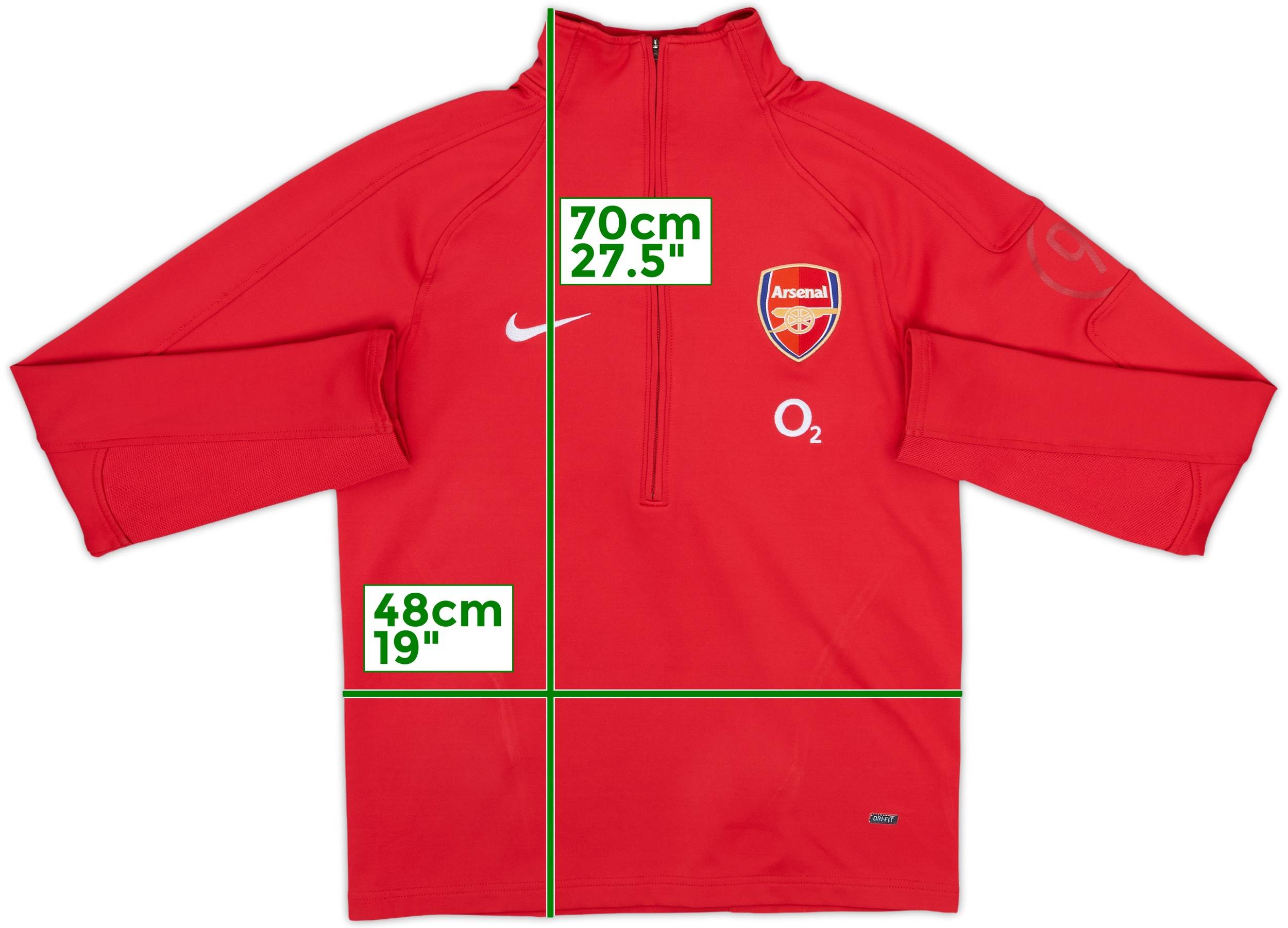 ウェア Arsenal 2005-2006 () 2005-06 Arsenal Nike 1/2 Zip Sweat Top - 8/10 - (M)