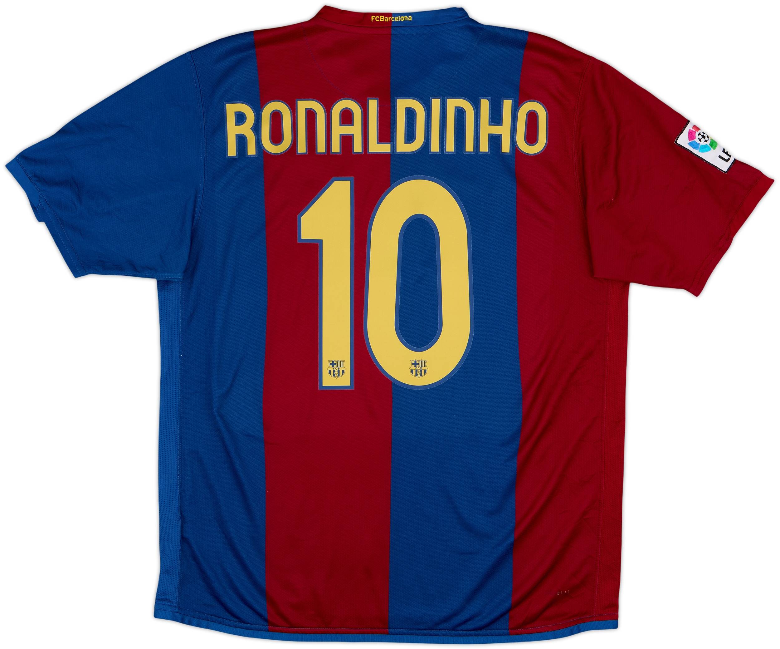 FCバルセロナ RONALDINHO 10番シャツ 2006-07 Barcelona Home Shirt Ronaldinho #10 - 6/10 - (L)
