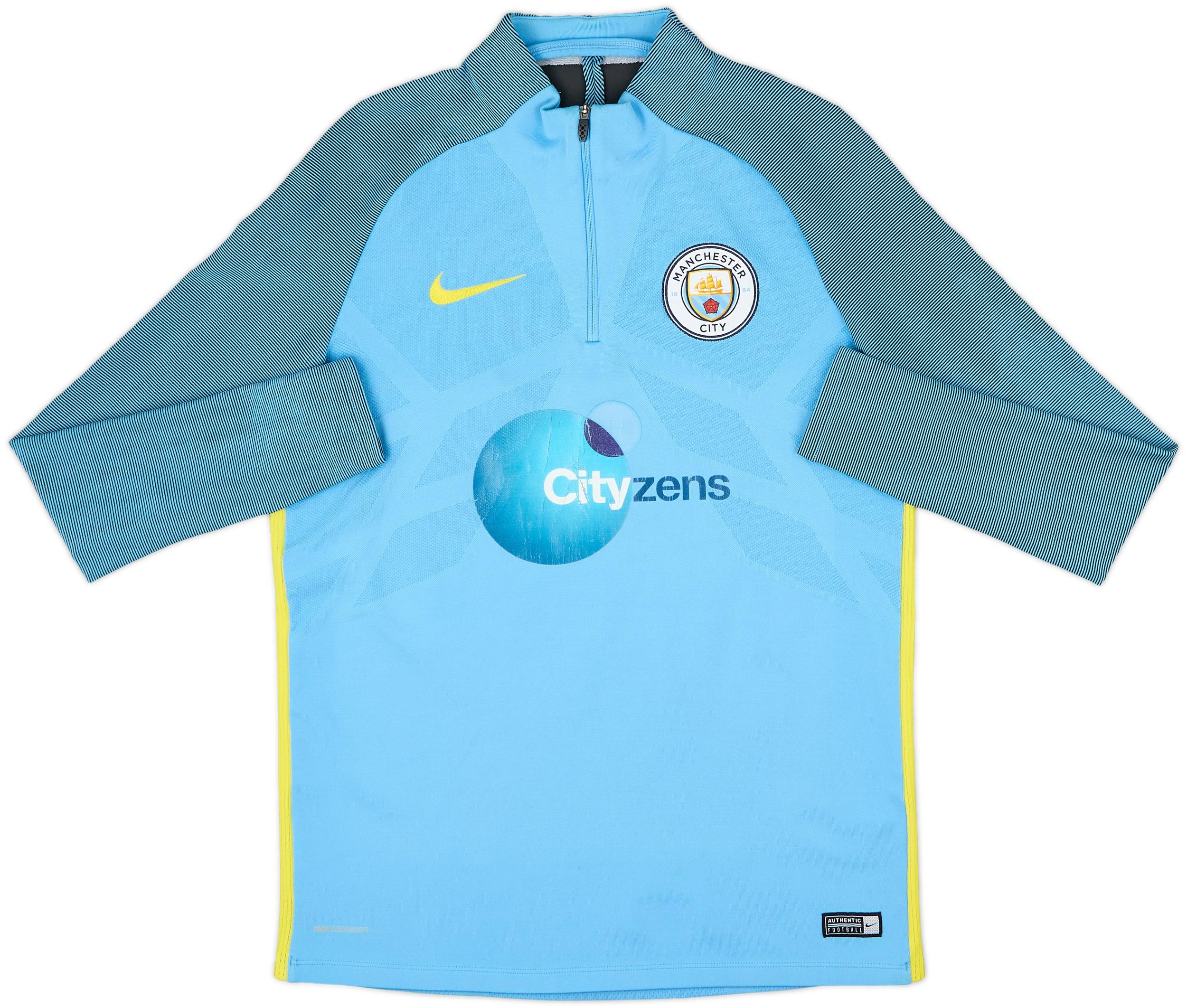 2016-17 Manchester City Nike 1/4 Zip Training Top - 5/10 - (M)