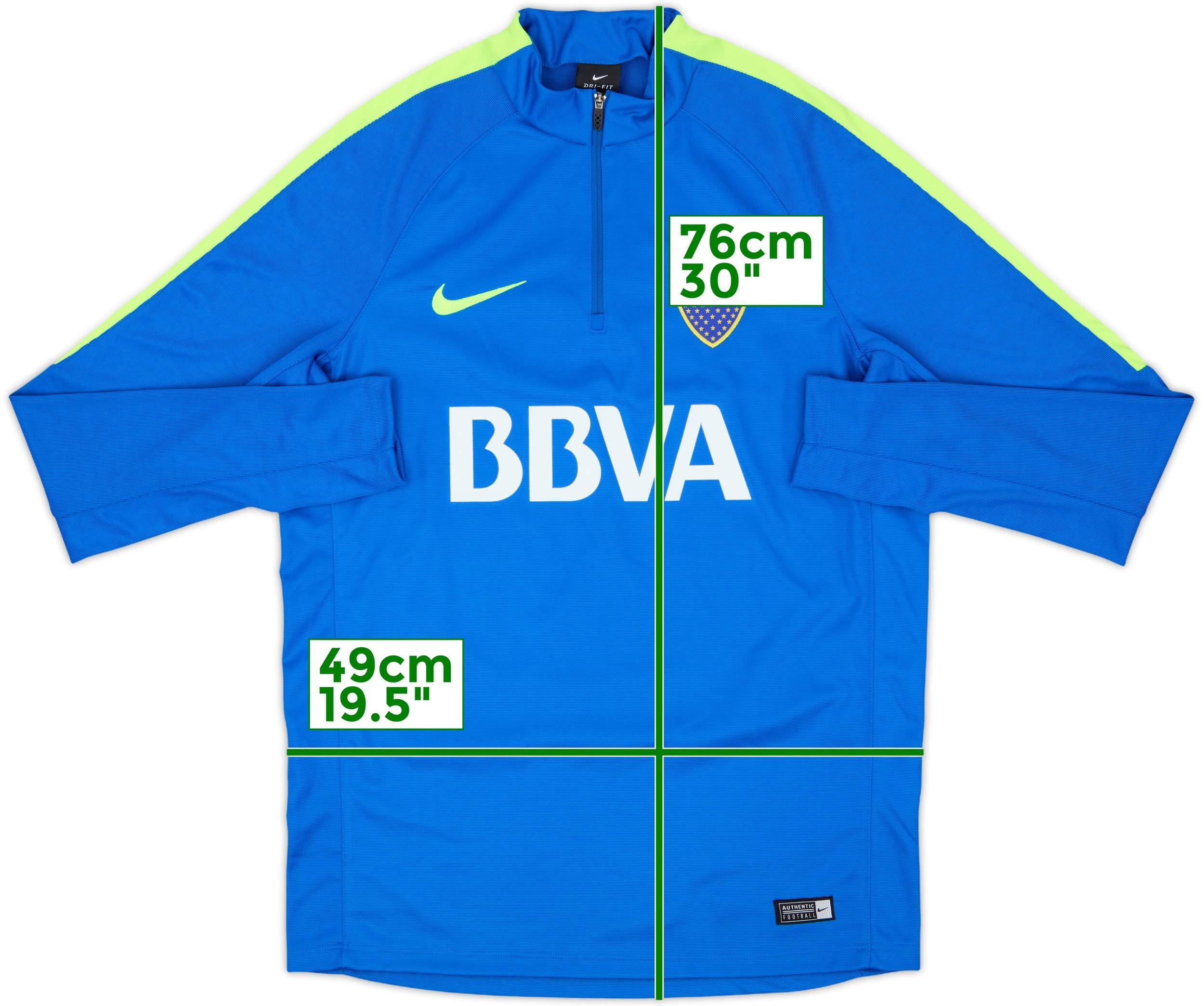 2016-17 Boca Juniors Nike 1/4 Zip Training Top - 8/10 - (M)