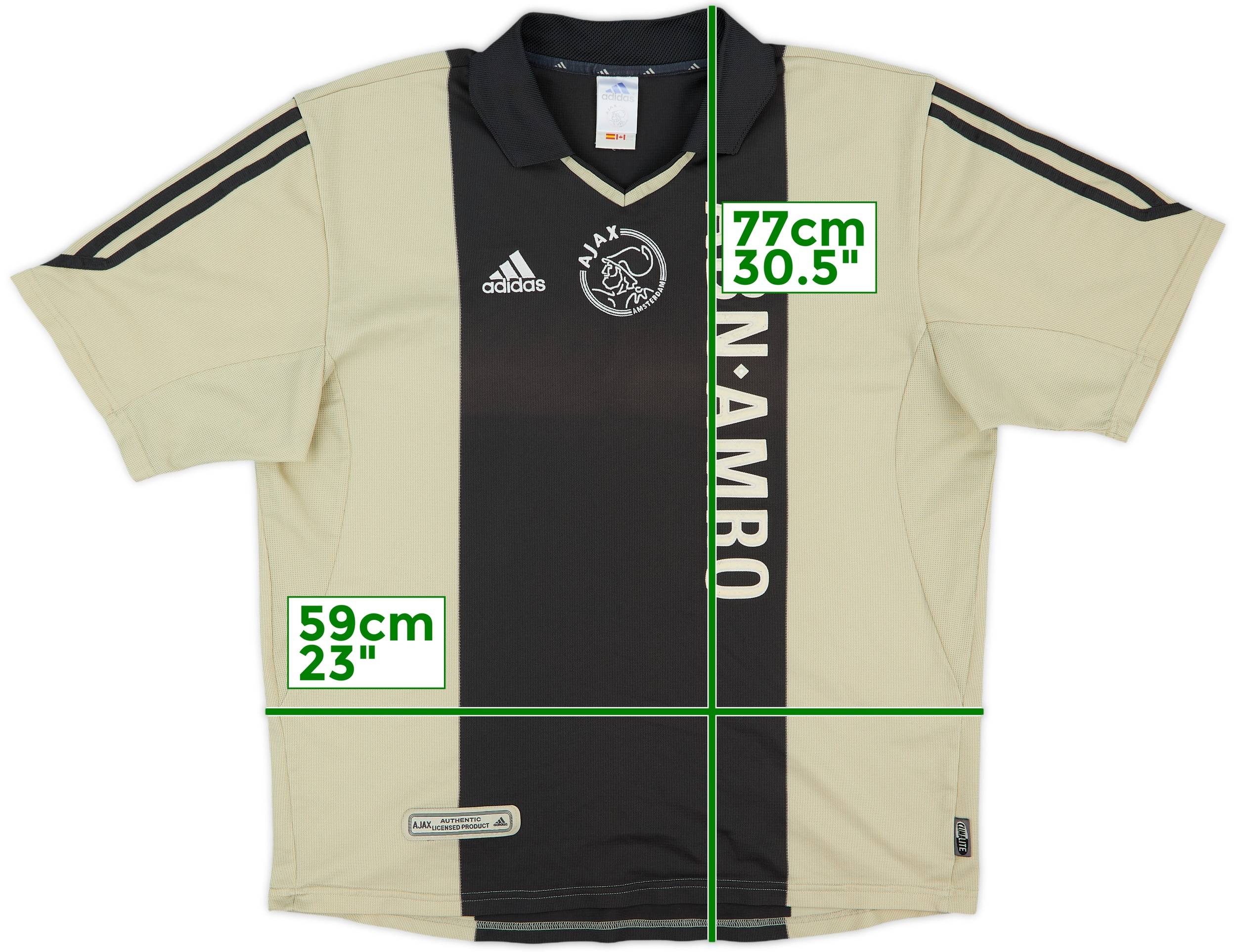 アヤックス 2001-02 シーズン ユニフォーム adidas 2001-02 Ajax Away Shirt - 9/10 - (XL)