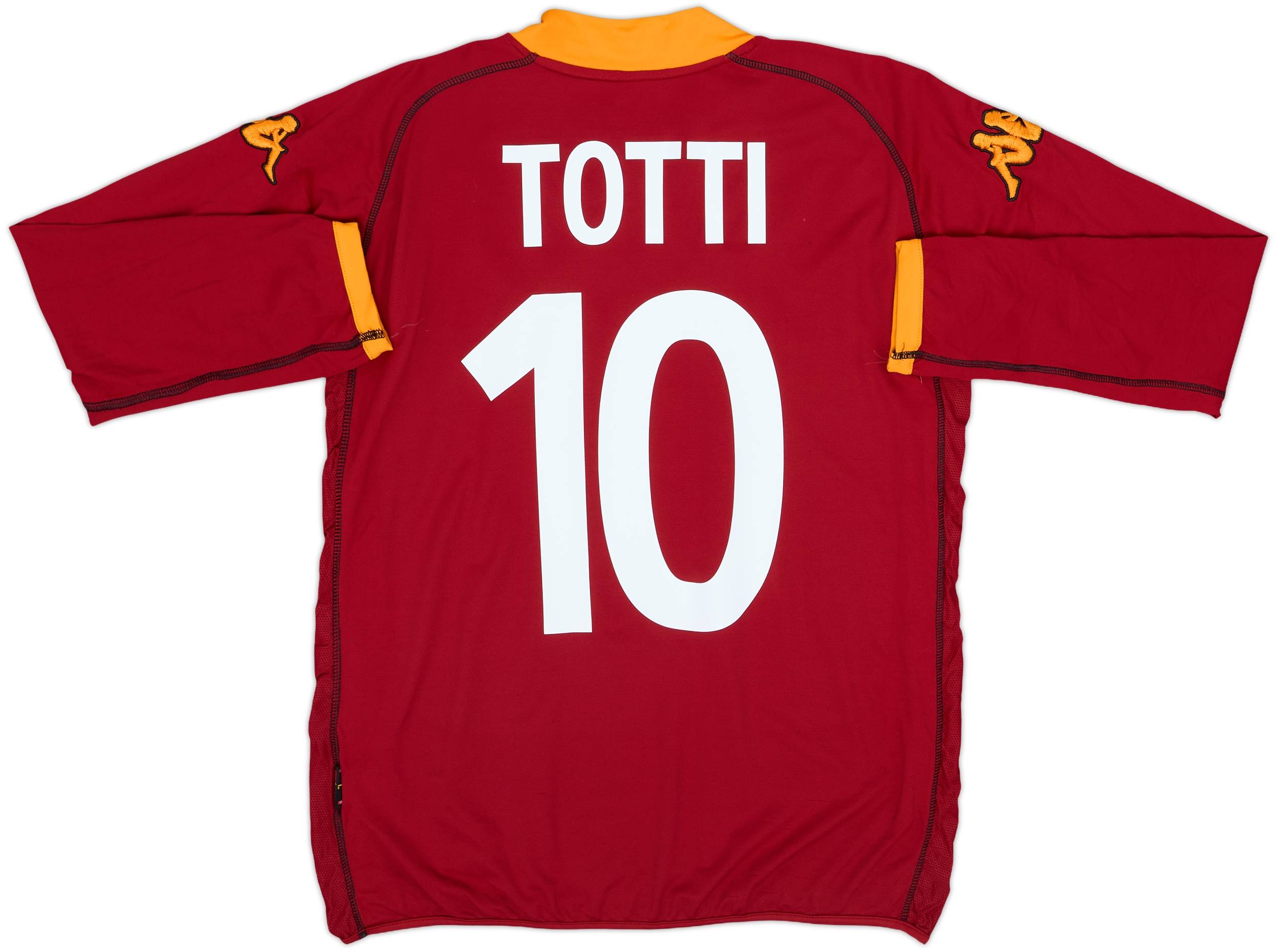 激レア‼️　Kappa　ローマ　10-11　　 トッティ　背番号10　長袖モデル 2002-03 Roma Home L/S Shirt Totti #10 - 9/10 - (L)