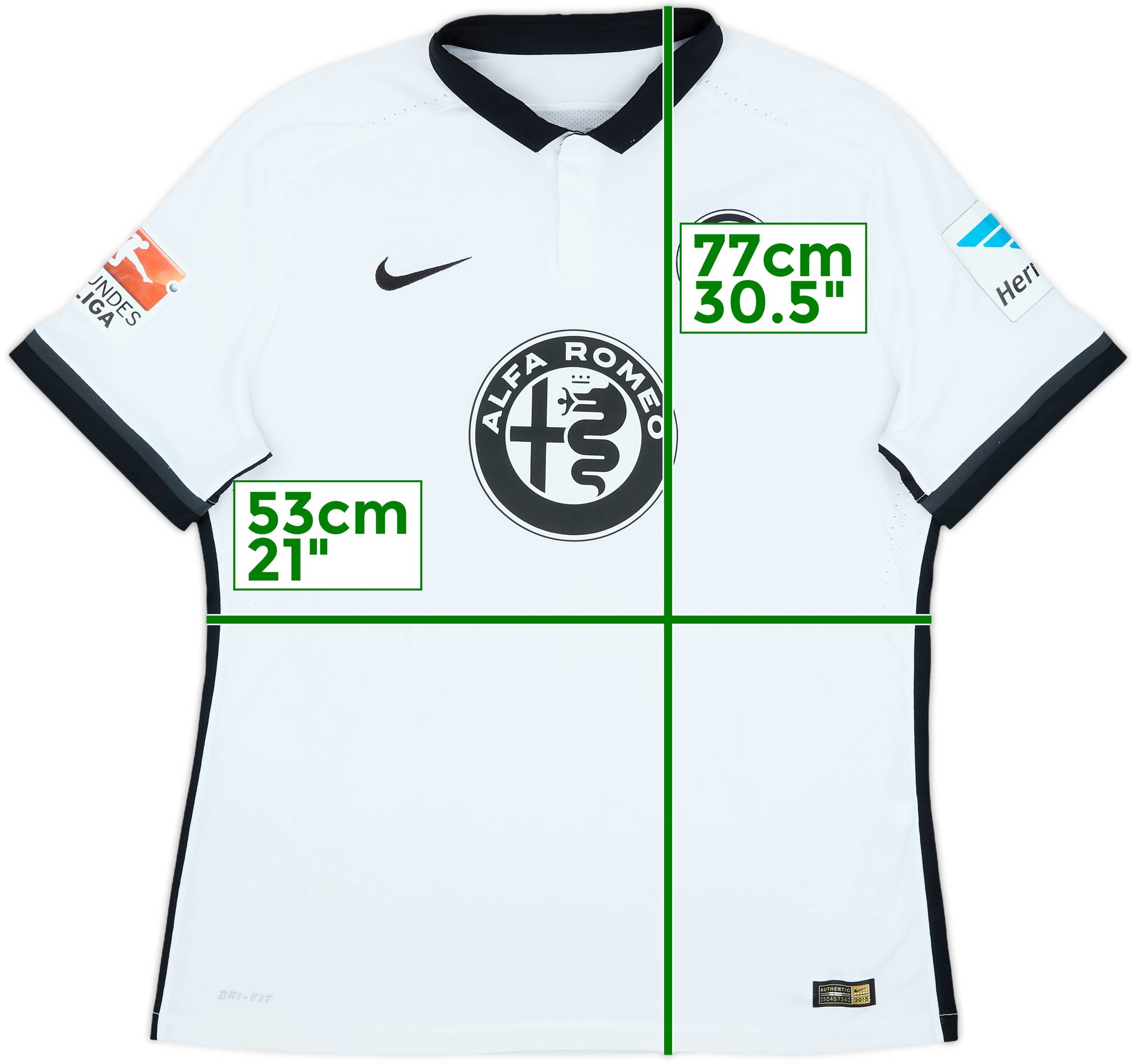 2015-16 Eintracht Frankfurt Player Issue Away Shirt - 7/10 - (XL)
