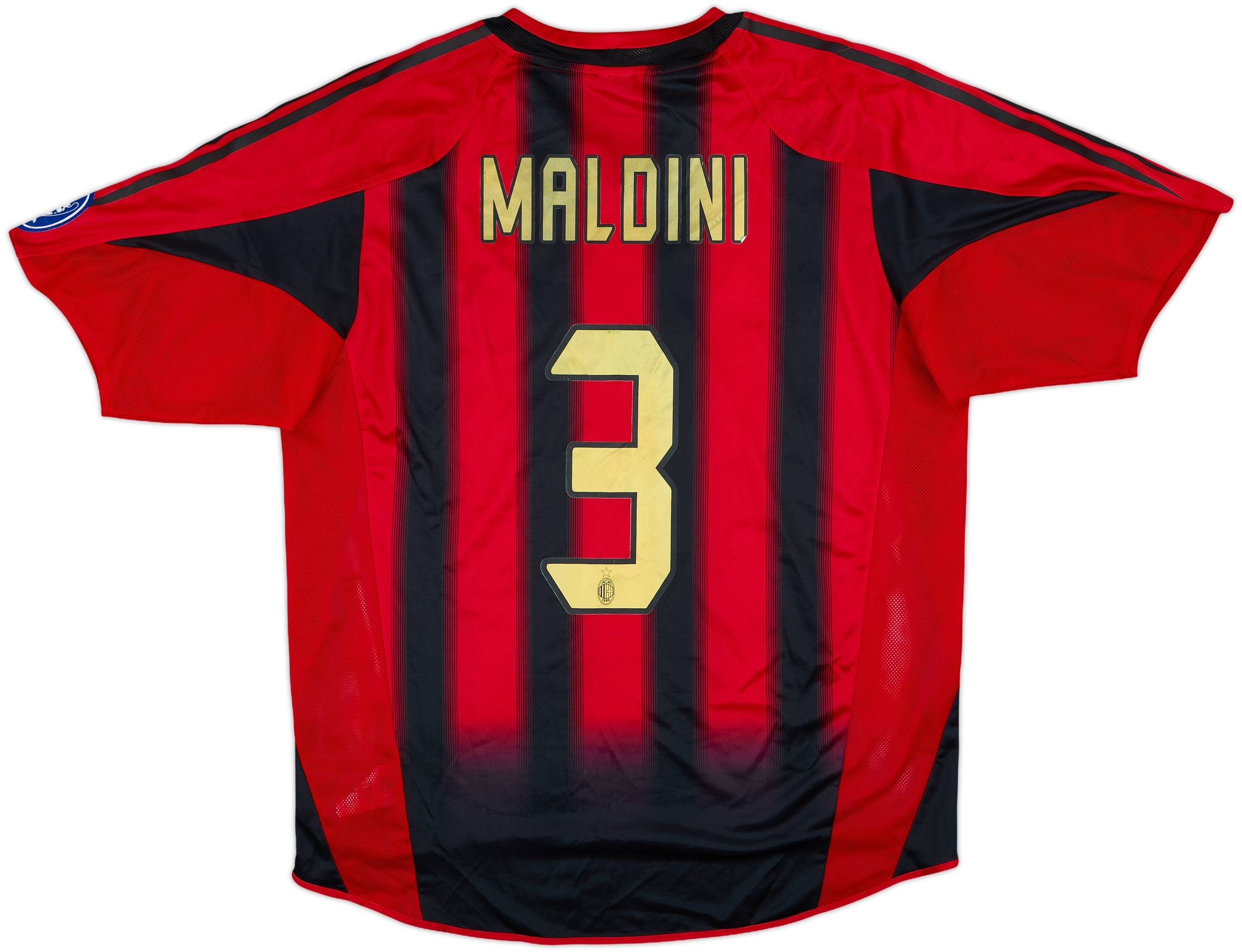 2004-05 AC Milan Home Shirt Maldini #3 - 7/10 - (L)