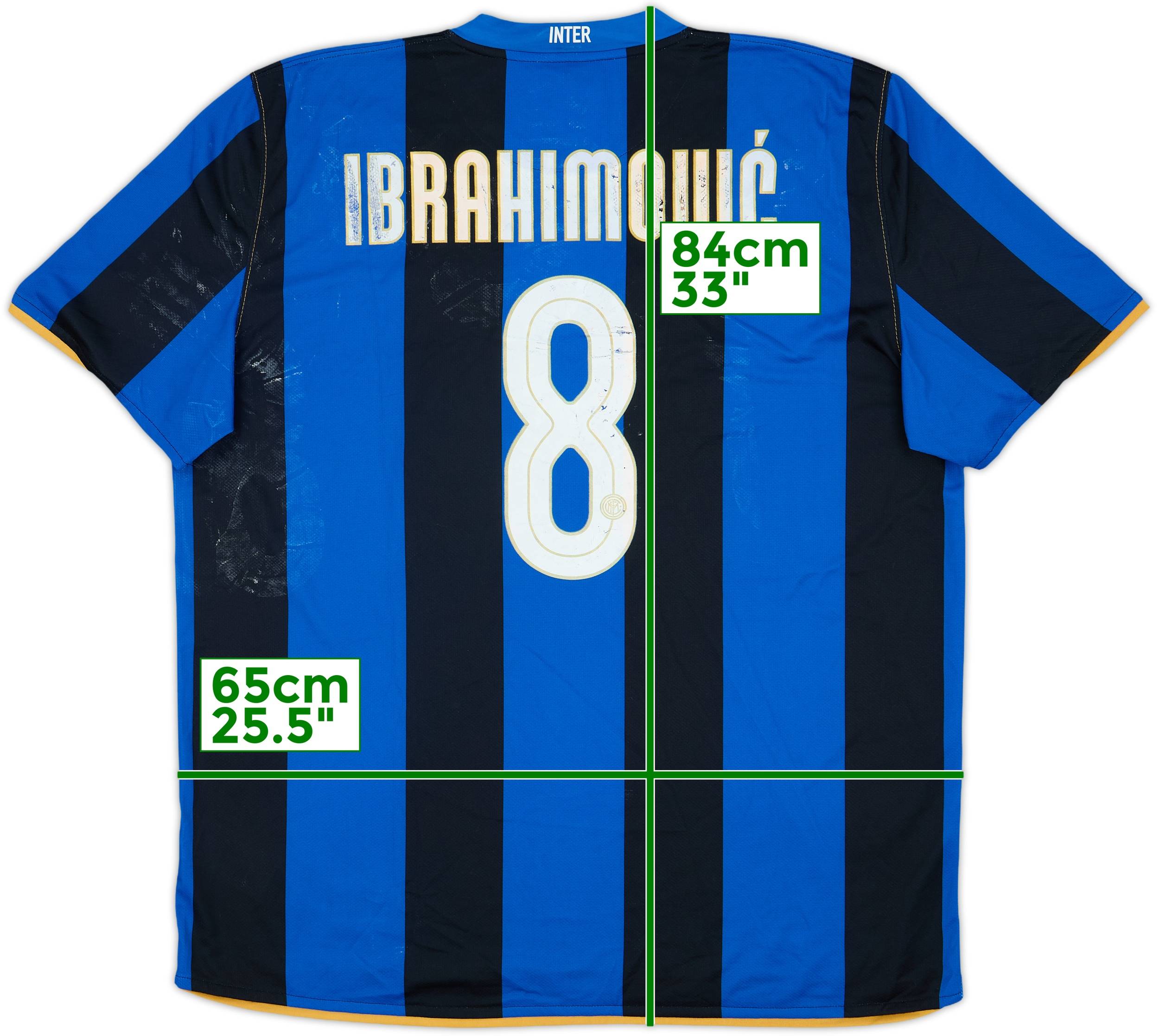 2008-09 Inter Milan Home Shirt Ibrahimovic #8 - 4/10 - (XXL)