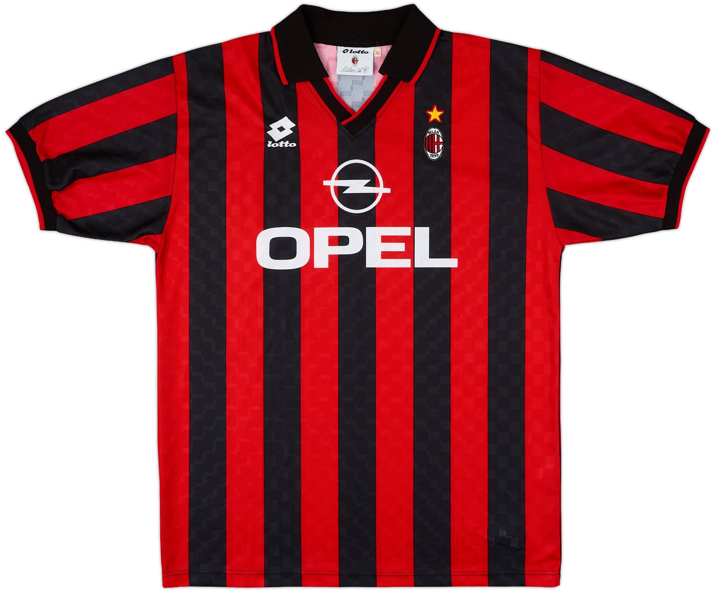 1995-96 AC Milan Home Shirt - 9/10 - (XL)