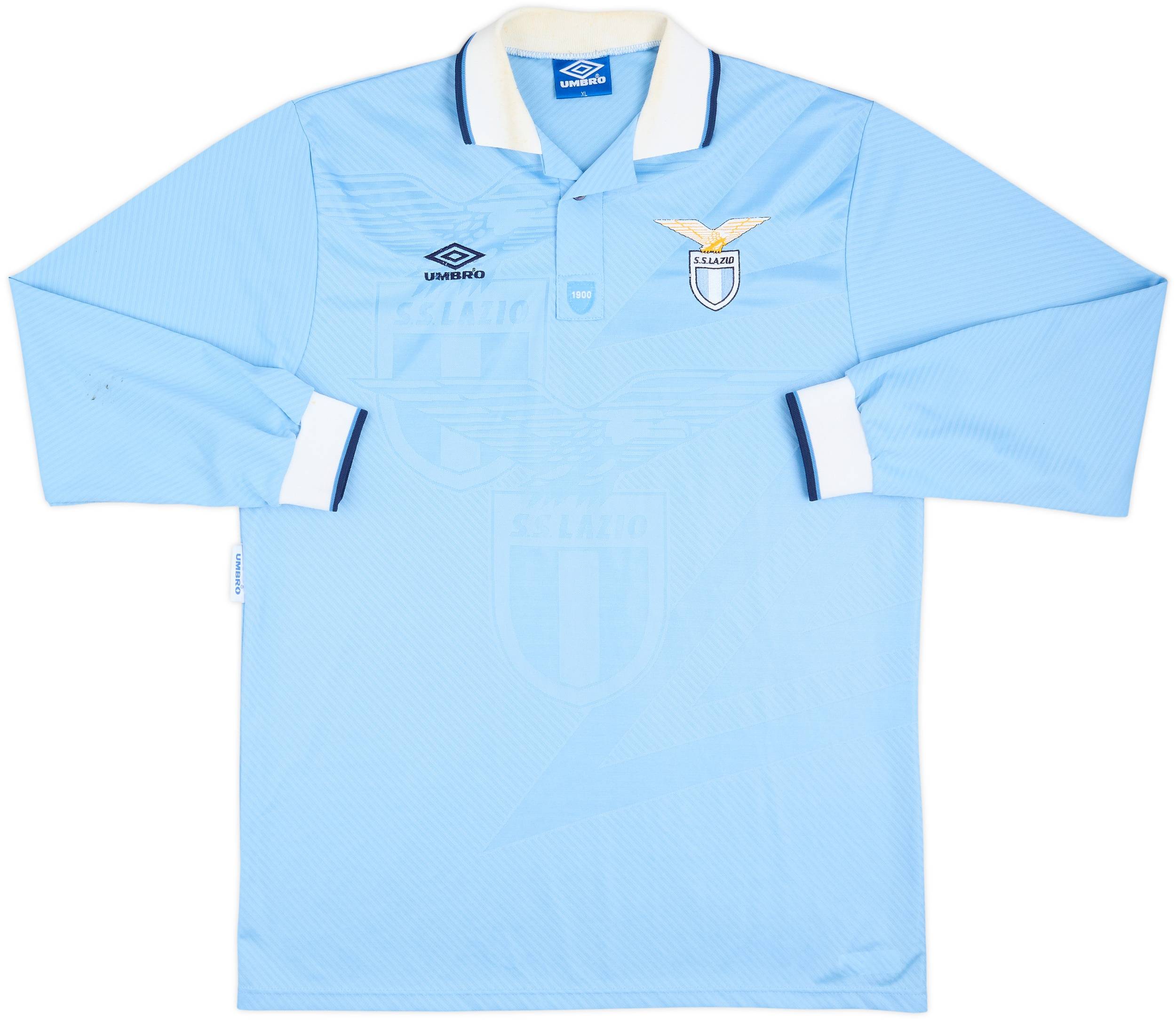1993-95 Lazio Match Issue Home L/S Shirt #17