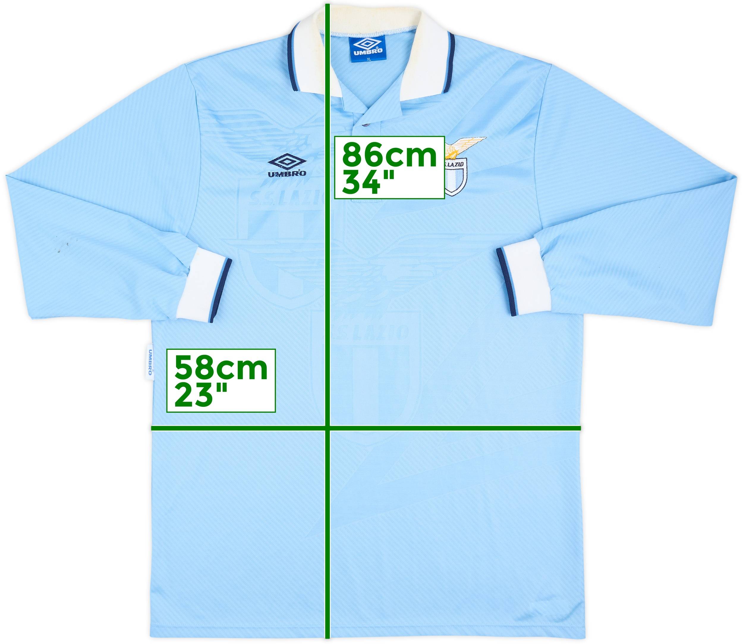 1993-95 Lazio Match Issue Home L/S Shirt #17