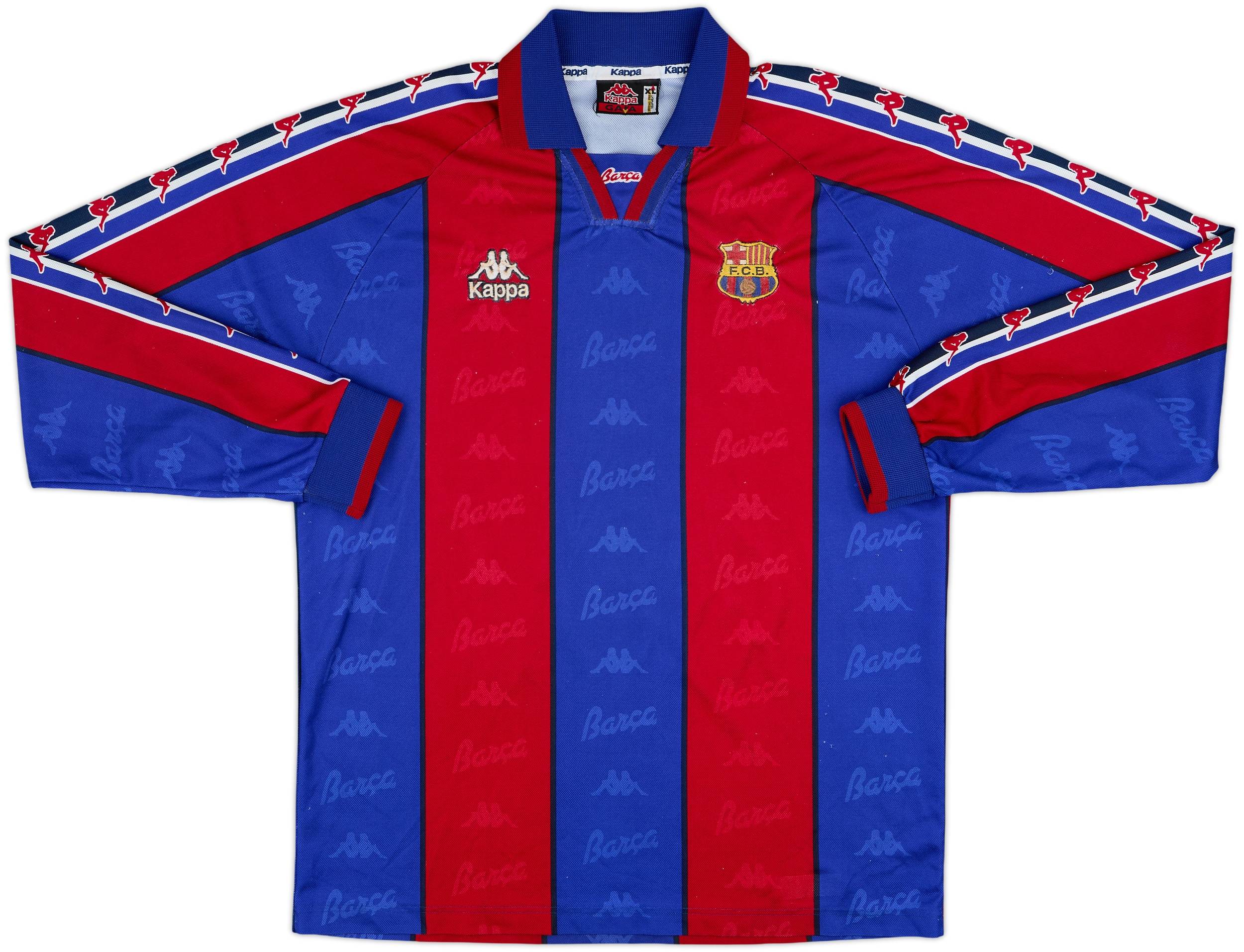 1992-95 Barcelona Home L/S Shirt - 8/10 - (XL)