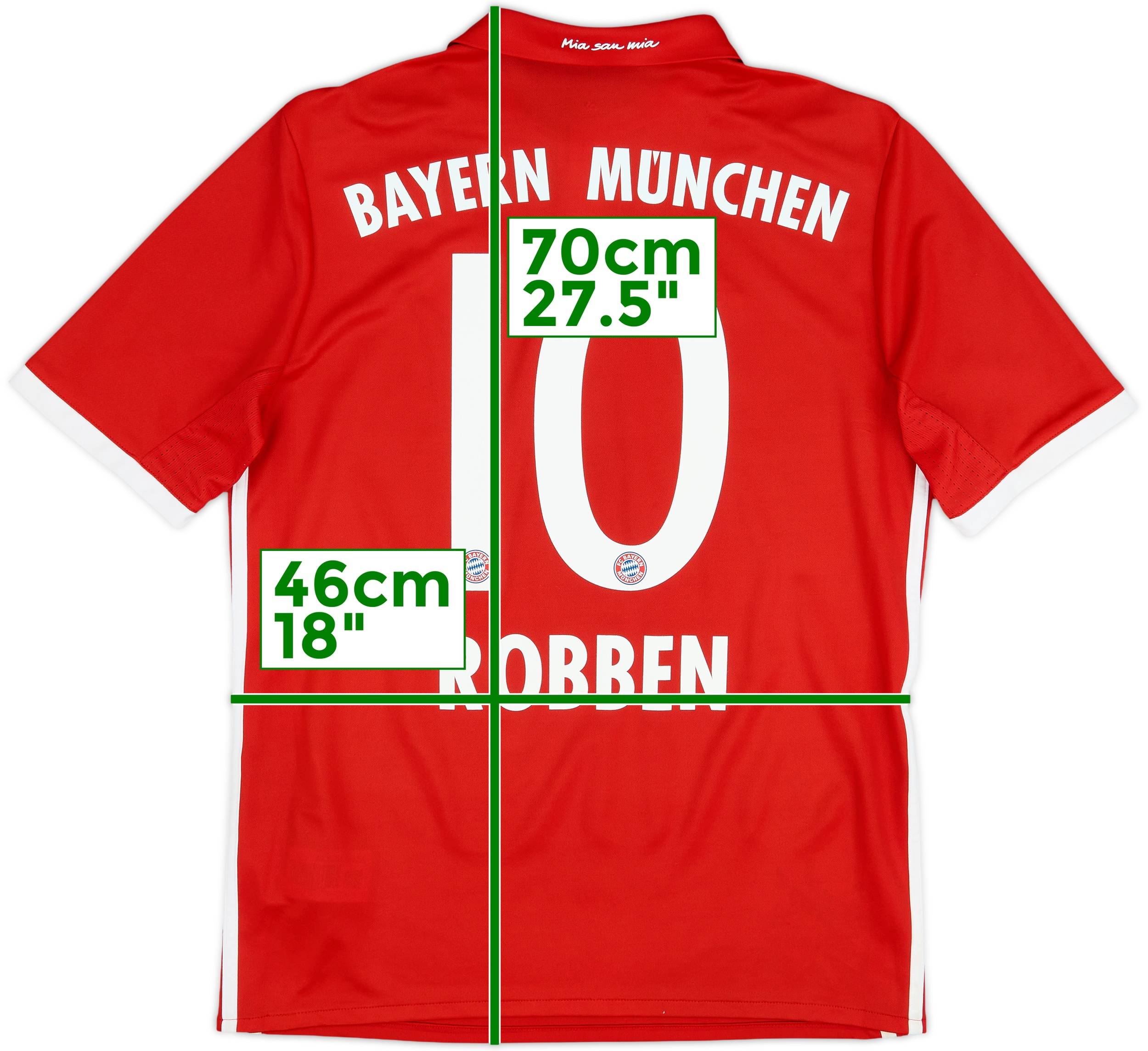 2016-17 Bayern Munich Home Shirt Robben #10 - 8/10 - (XL.Boys)