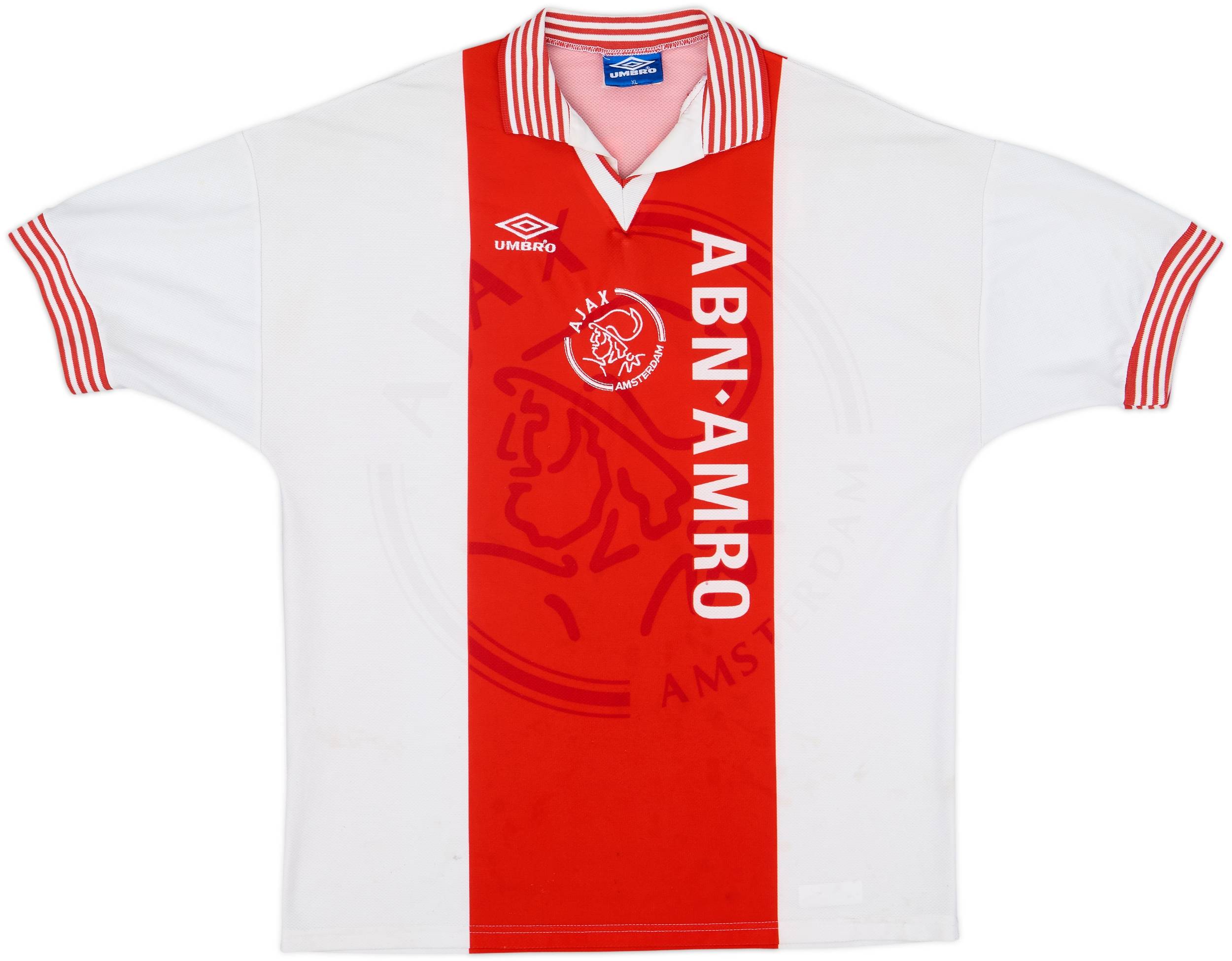 1995-96 Ajax Home Shirt F.DeBoer #4 - 7/10 - (XL)