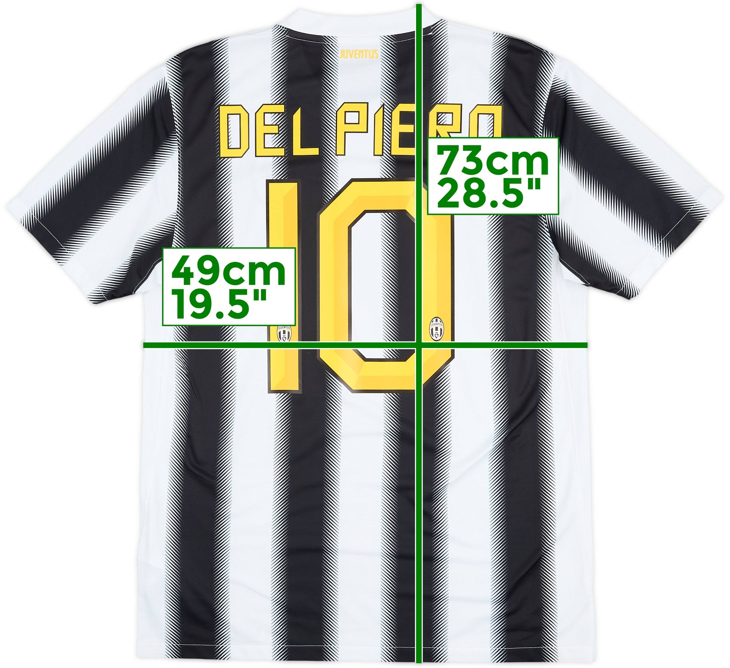 2011-12 Juventus Home Shirt Del Piero #10 - 8/10 - (M)
