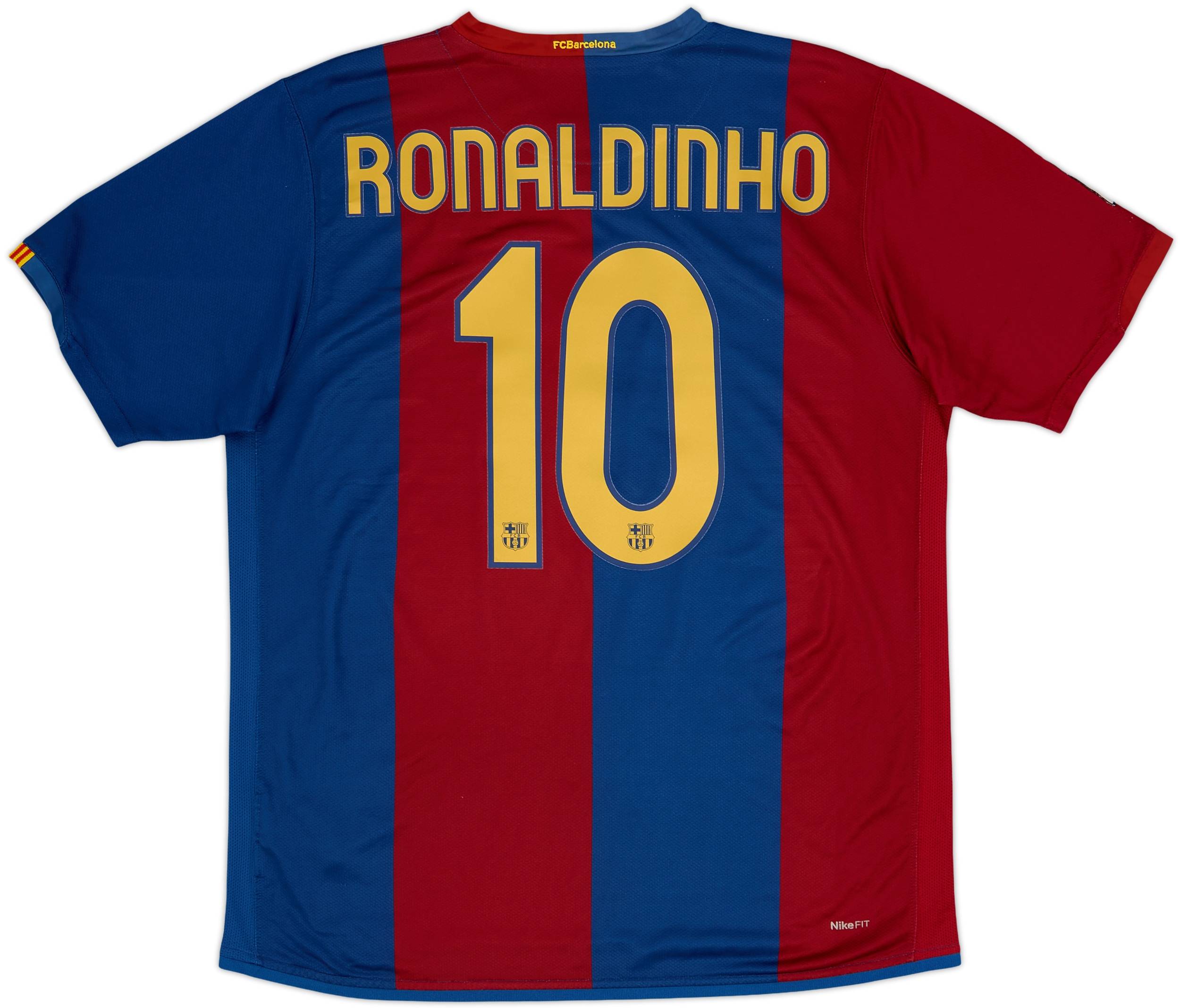 2006/07 【AUTHENTIC】Ronaldinho #10 , L 2006-07 Barcelona Home Shirt Ronaldinho #10 - 7/10 - (L)