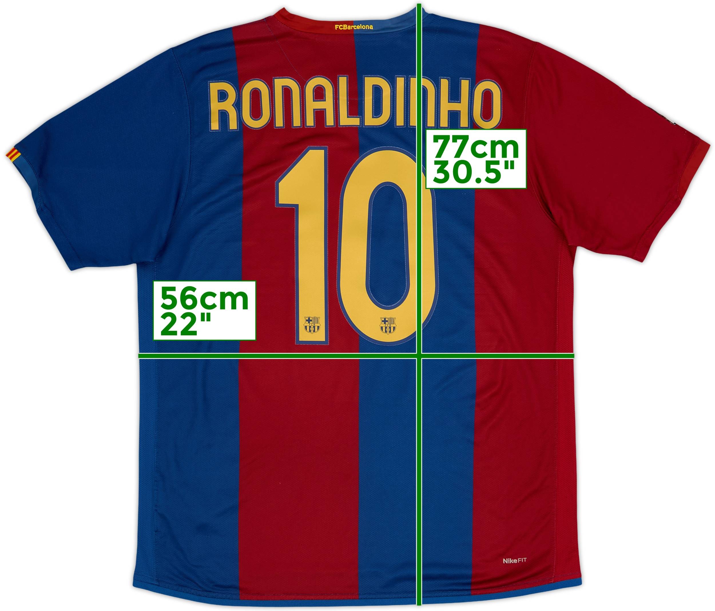 2006/07 【AUTHENTIC】Ronaldinho #10 , L 2006-07 Barcelona Home Shirt Ronaldinho #10 - 7/10 - (L)
