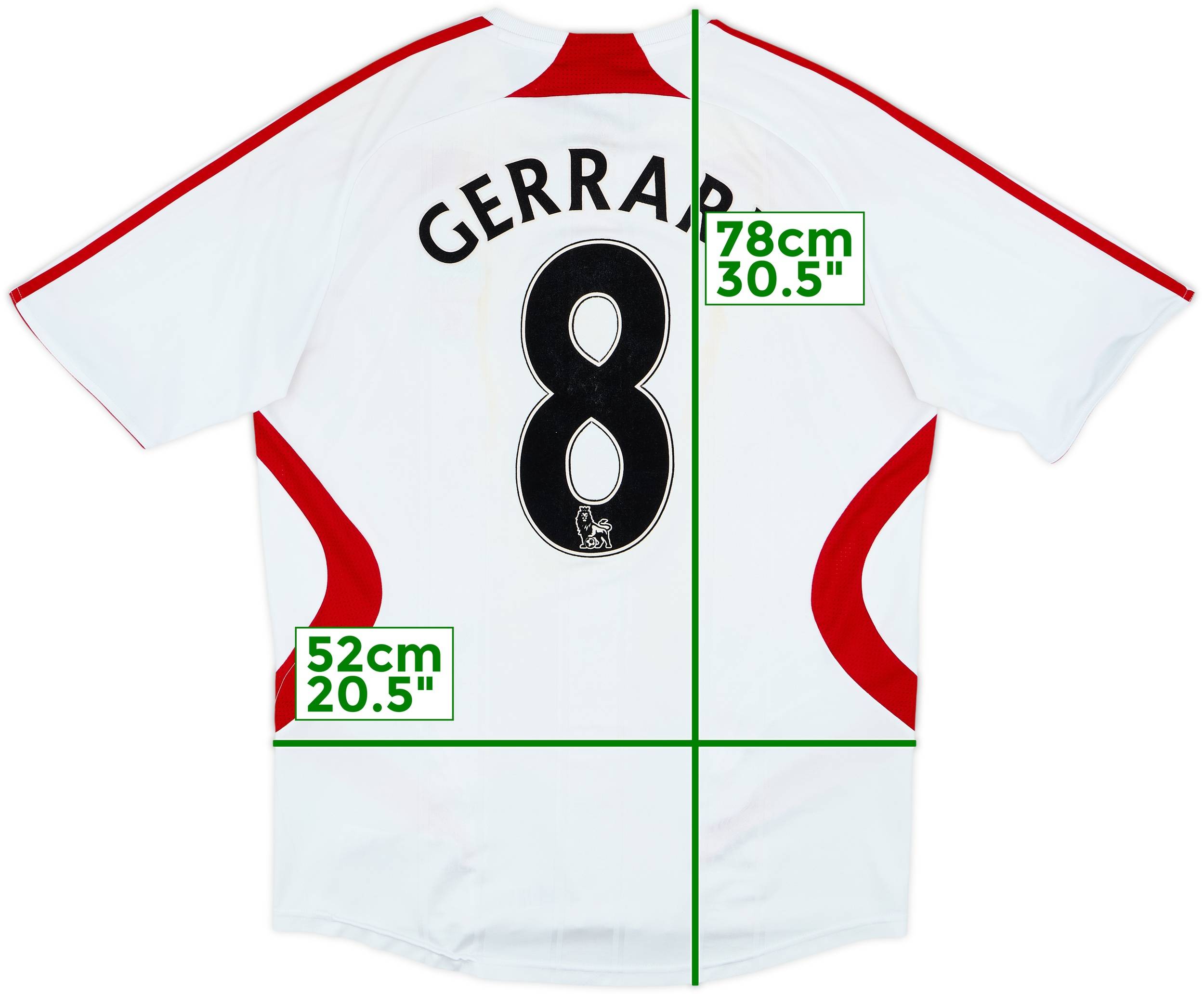 2007-08 Liverpool Away Shirt Gerrard #8 - 5/10 - (M)