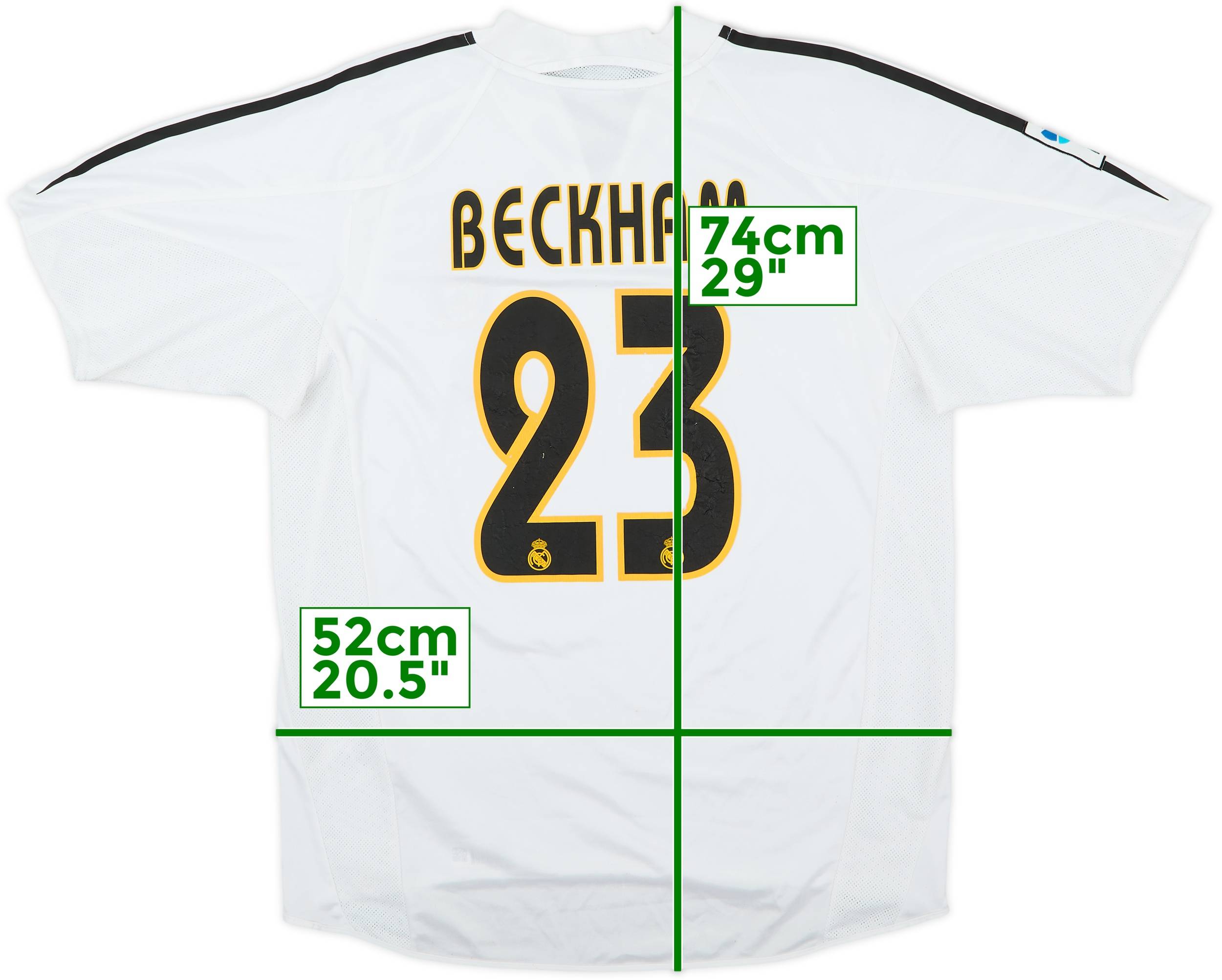 2004-05 Real Madrid Home Shirt Beckham #23 - 6/10 - (M)