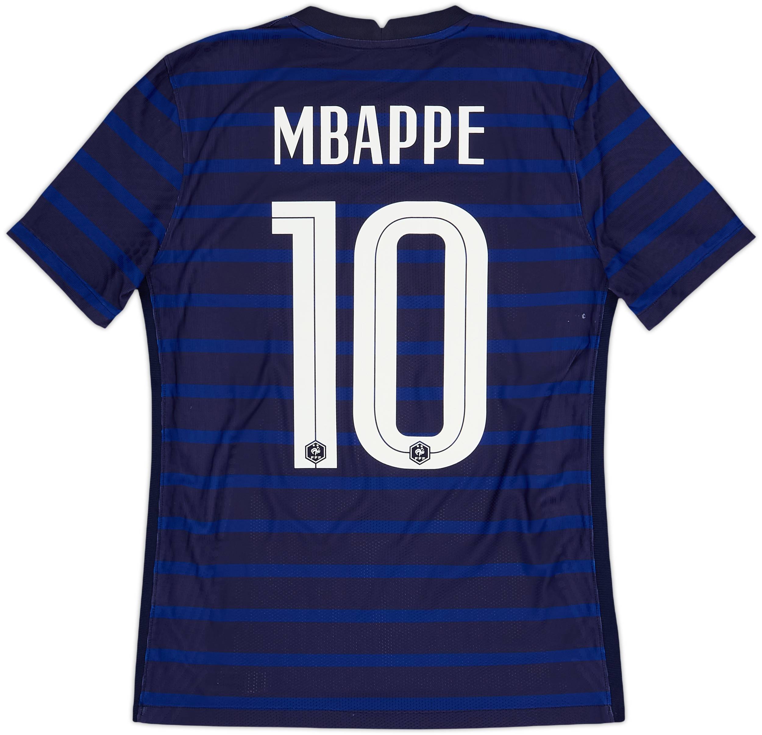 2020-21 France Authentic Home Shirt Mbappe #10 - 6/10 - (S)