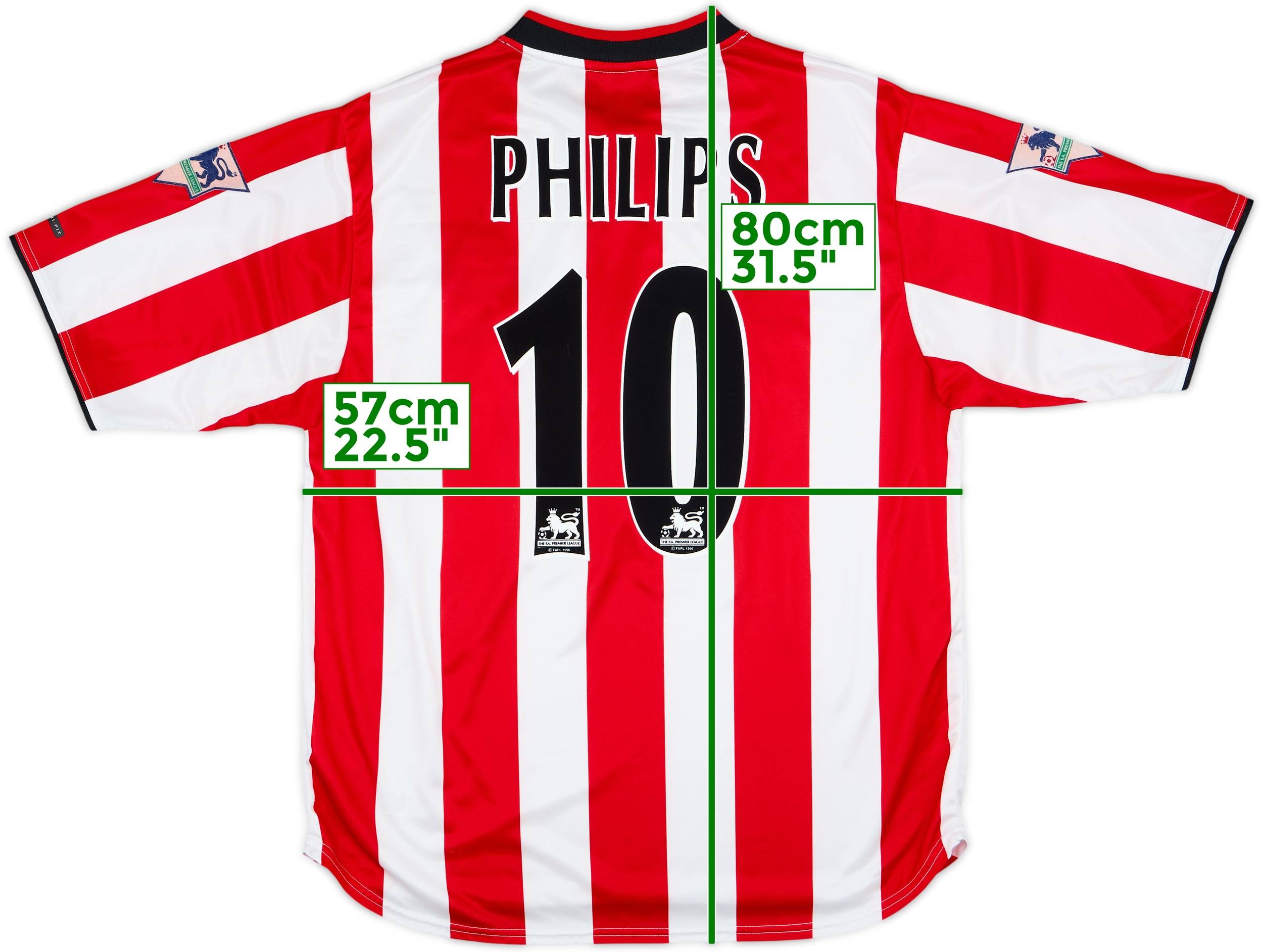 【正規品 00-02 Sunderland  Phillips #10】 2000-02 Sunderland Home Shirt Phillips #10 - 8/10 - (L)