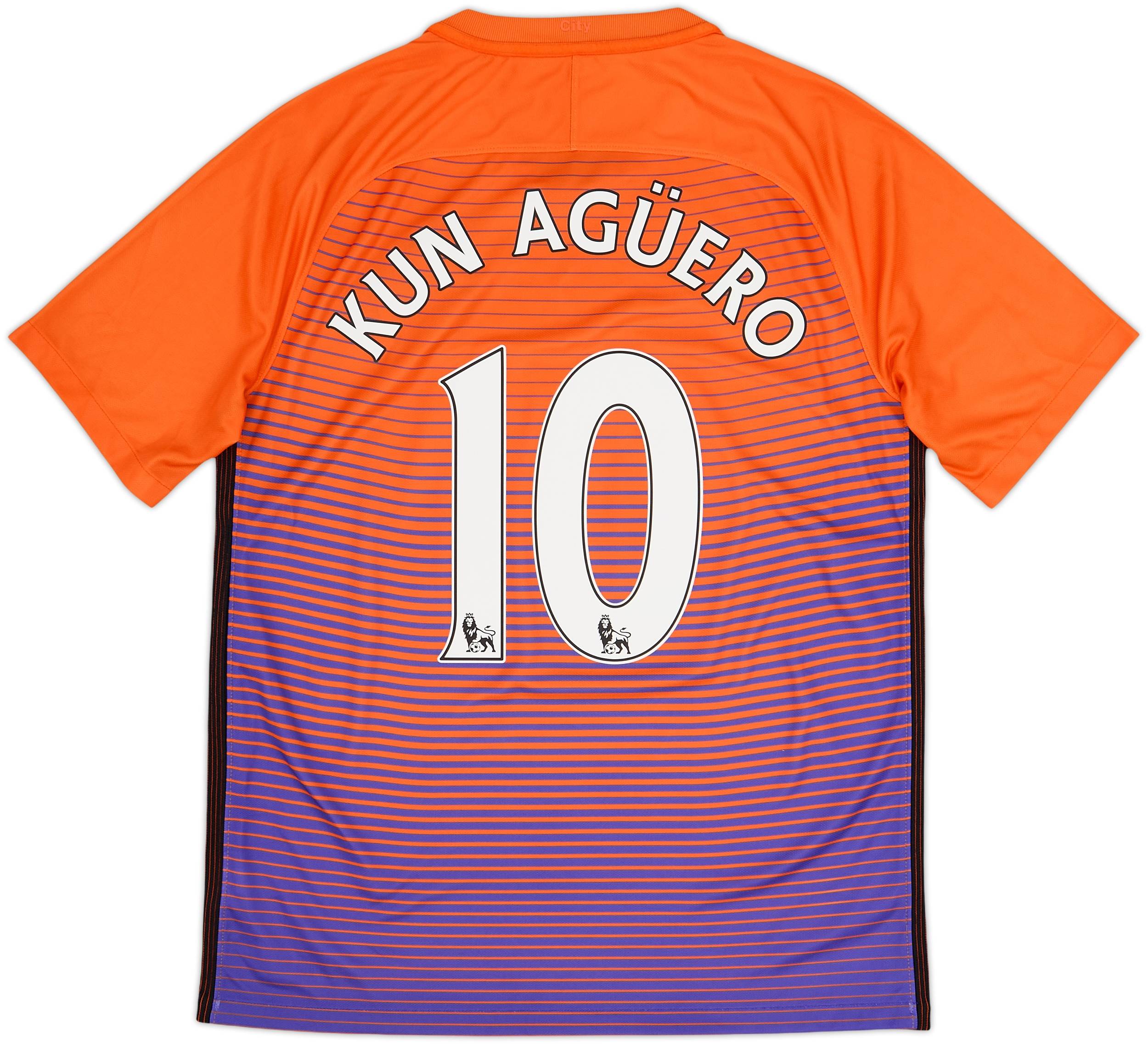 2016-17 Manchester City Third Shirt Kun Aguero #10 - 10/10 - (M)