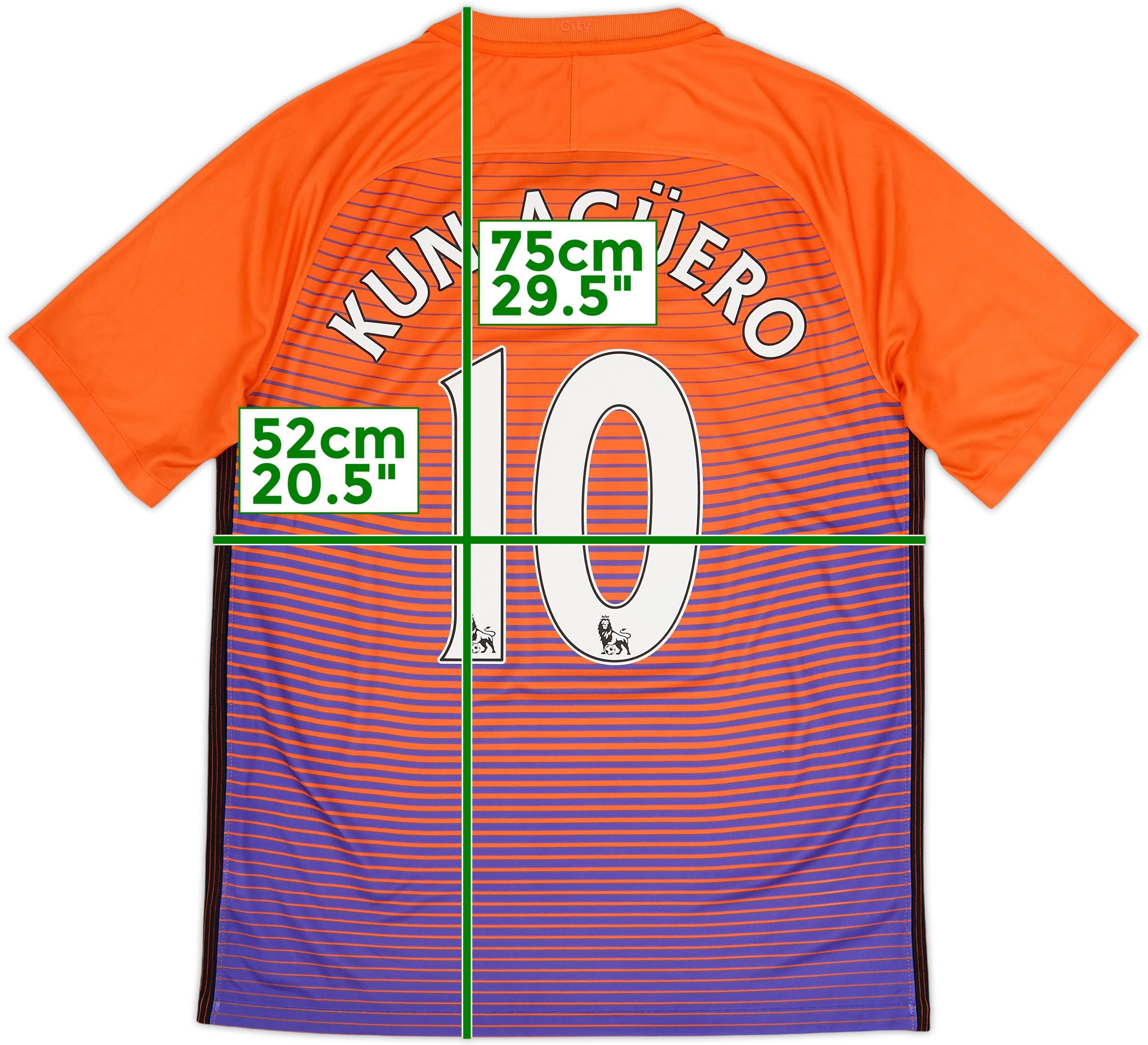 2016-17 Manchester City Third Shirt Kun Aguero #10 - 10/10 - (M)