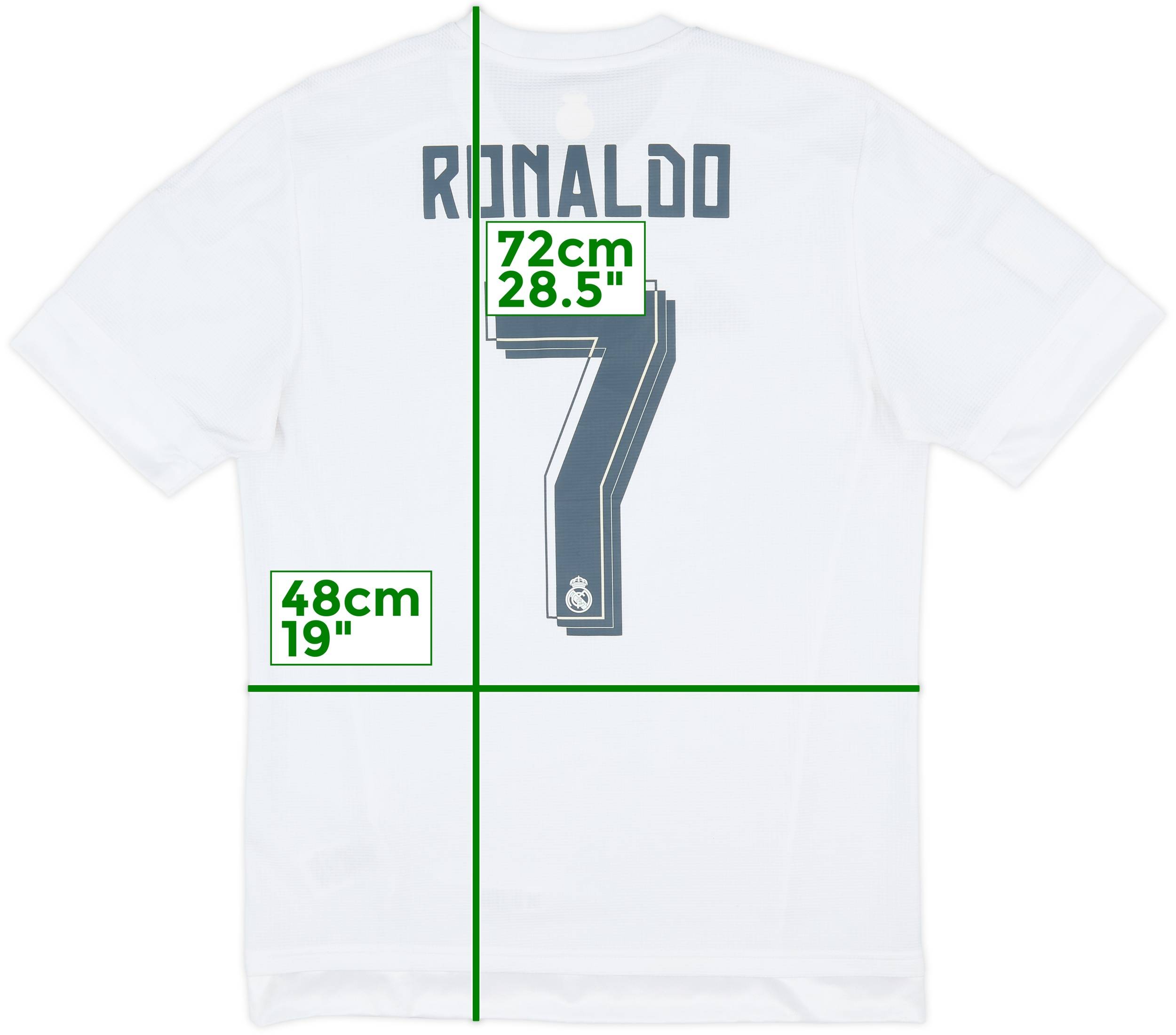 2015-16 Real Madrid Home Shirt Ronaldo #7 - 9/10 - (M)