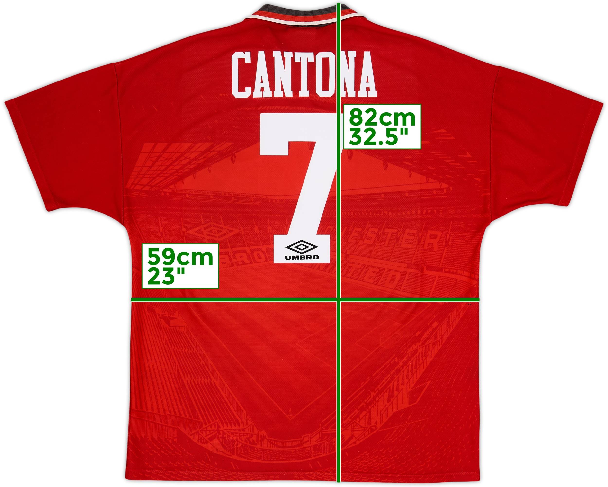 1994-96 Manchester United Home Shirt Cantona #7 - 6/10 - (XL)