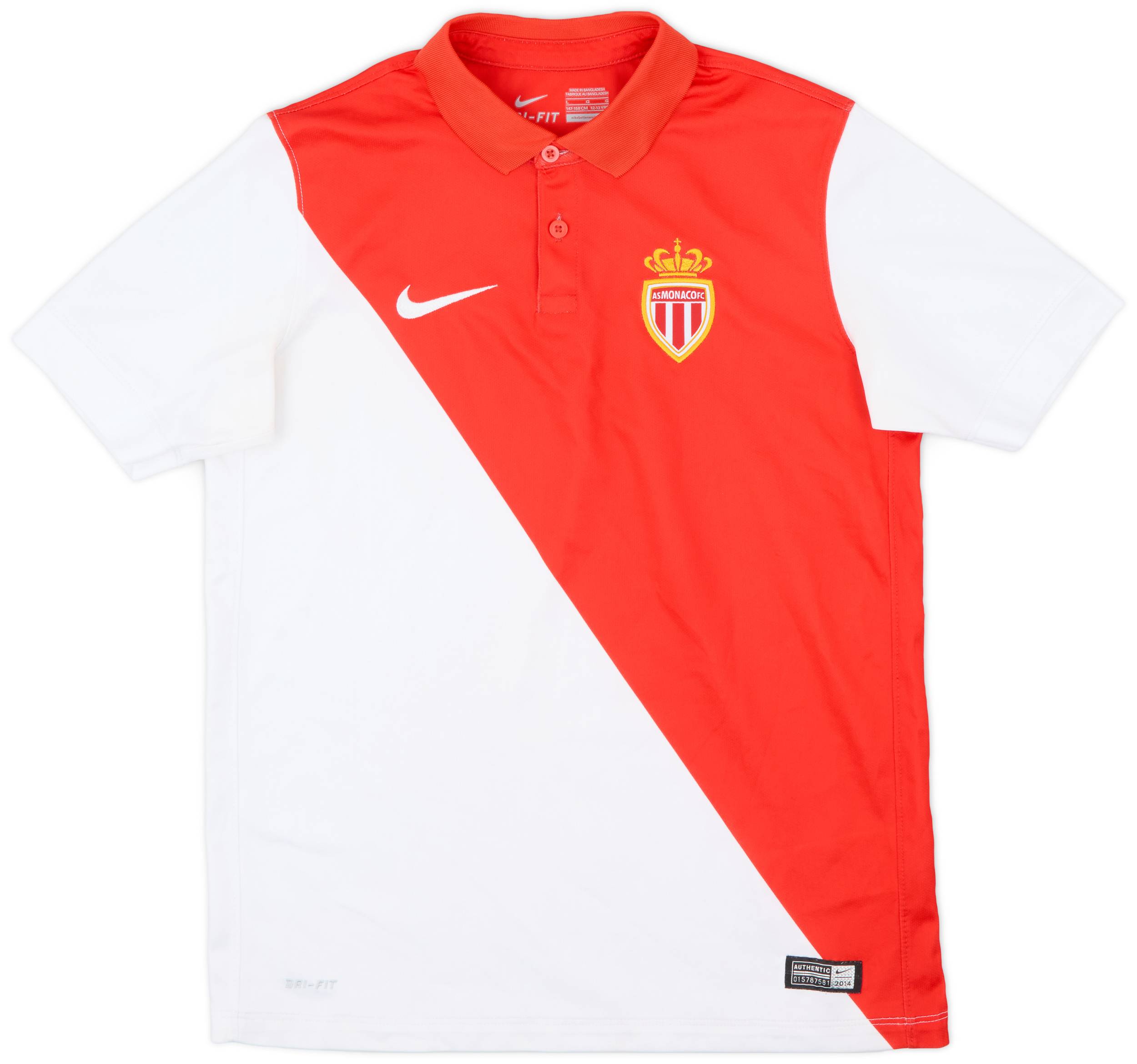 2014-15 Monaco Home Shirt - 8/10 - (L.Boys)