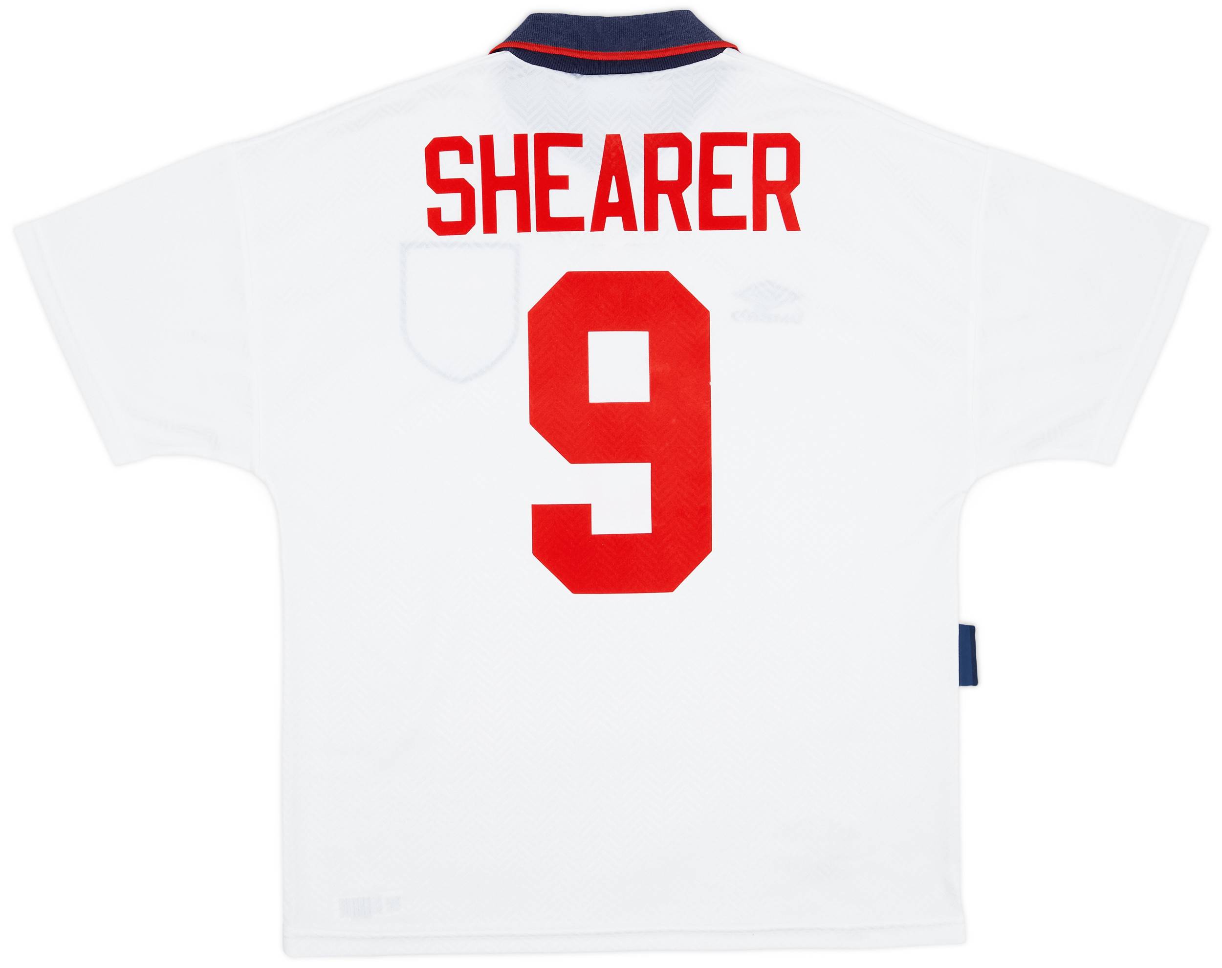 1993-95 England Home Shirt Shearer #9 - 9/10 - (M)