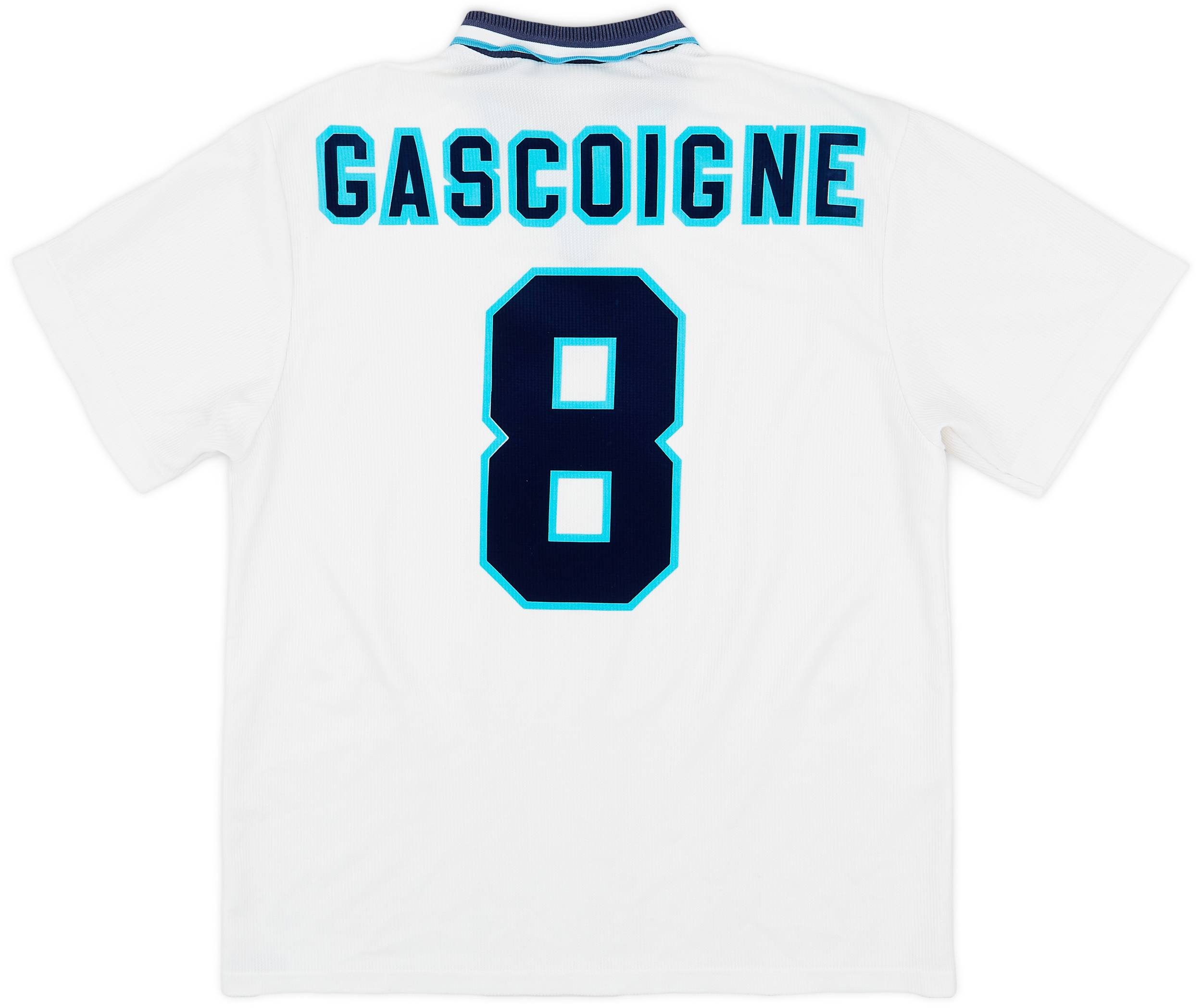1995-97 England Home Shirt Gascoigne #8 - 7/10 - (XL)