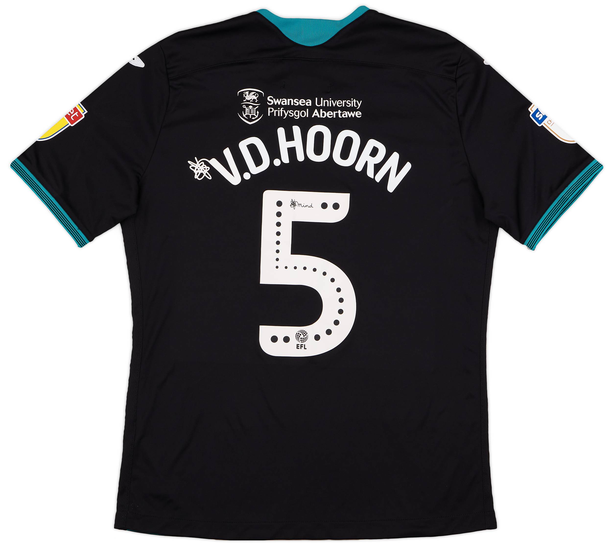 2019-20 Swansea Match Issue Away Shirt v. d. Hoorn #5