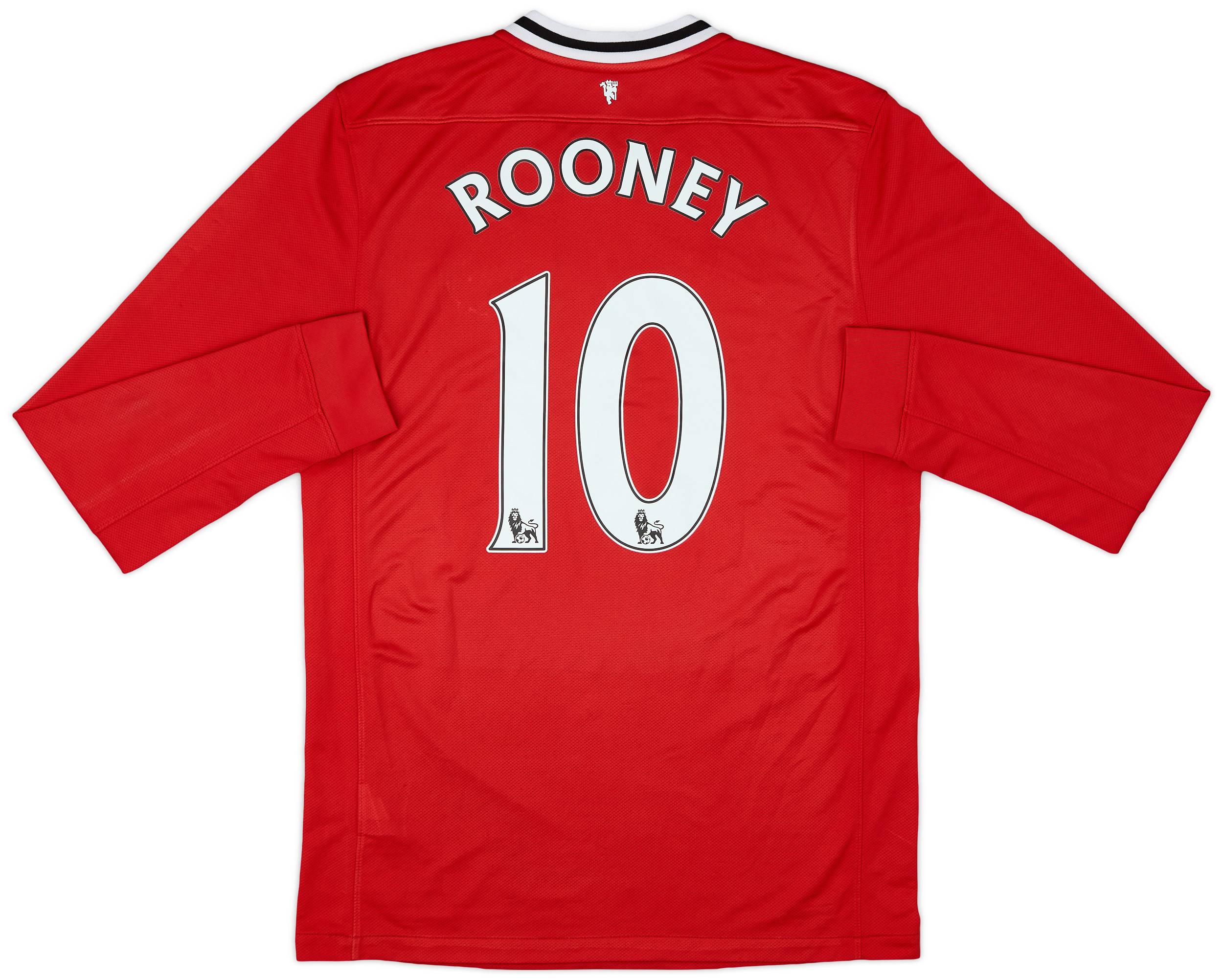 2011-12 Manchester United Home L/S Shirt Rooney #10 - 7/10 - (M)