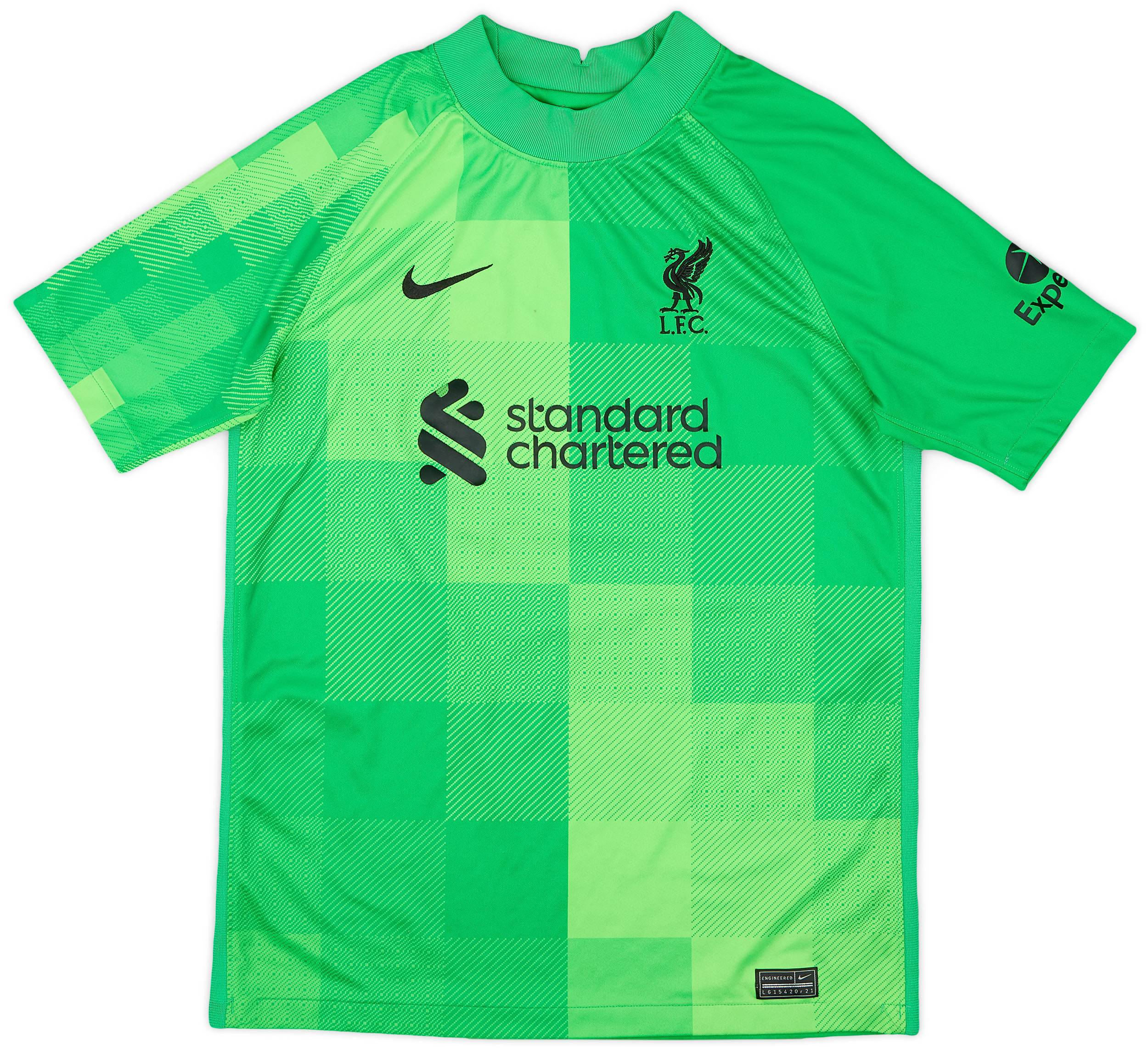2021-22 Liverpool GK S/S Shirt - 9/10 - (XL.Boys)