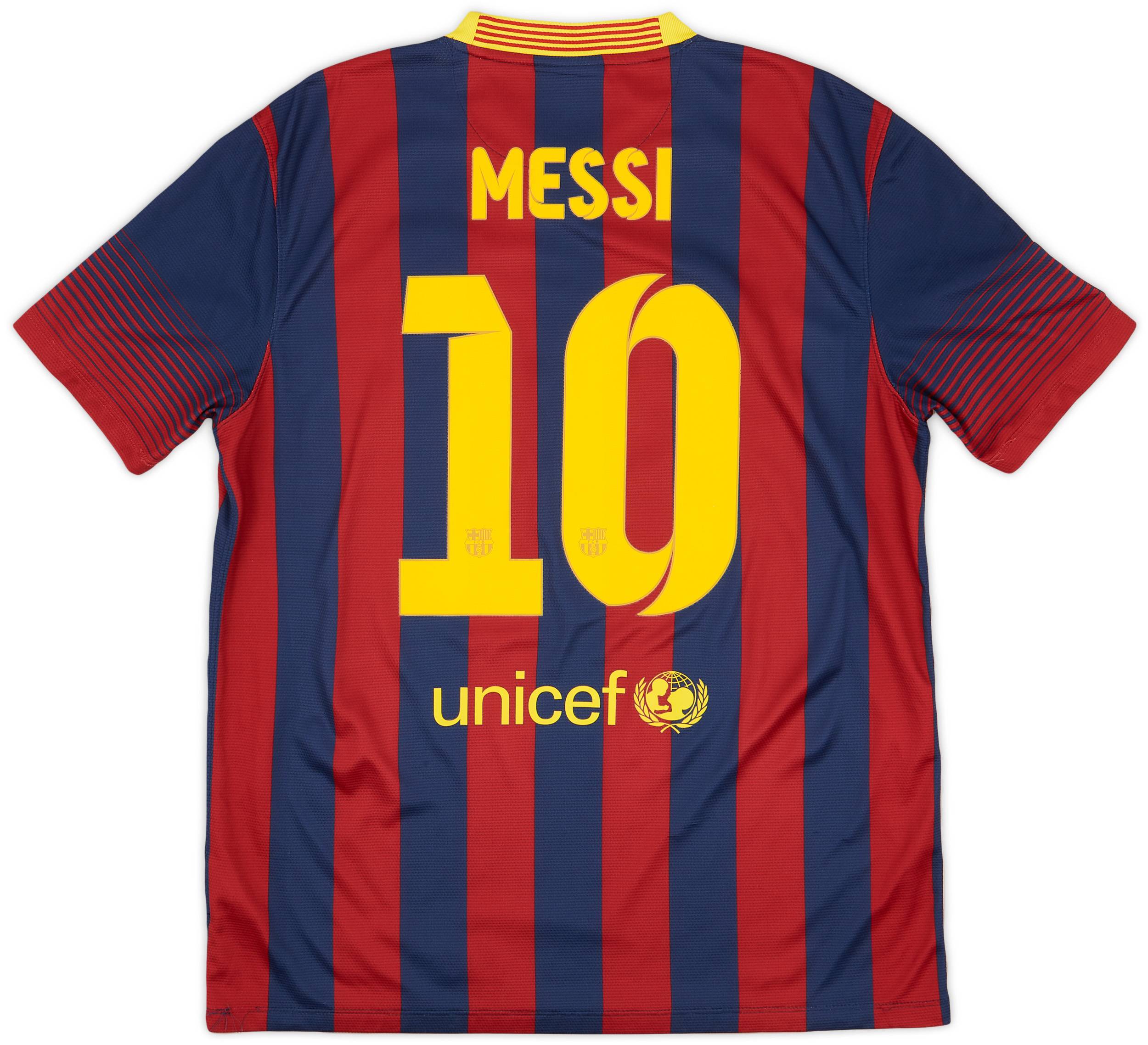 2013-14 Barcelona Home Shirt Messi #10 - 9/10 - (L)
