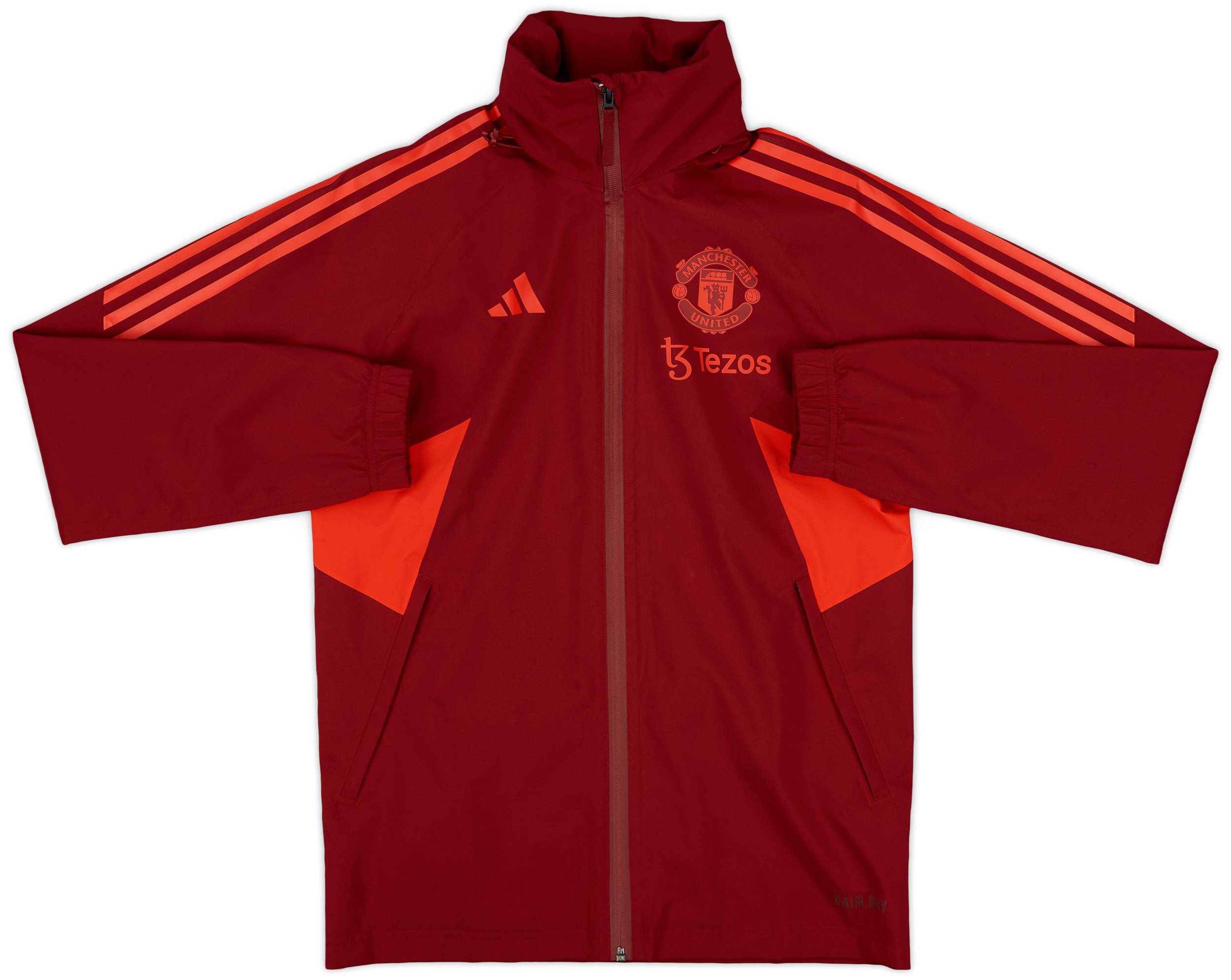 2023-24 Manchester United adidas Hooded Rain Jacket - 7/10 - (XS)