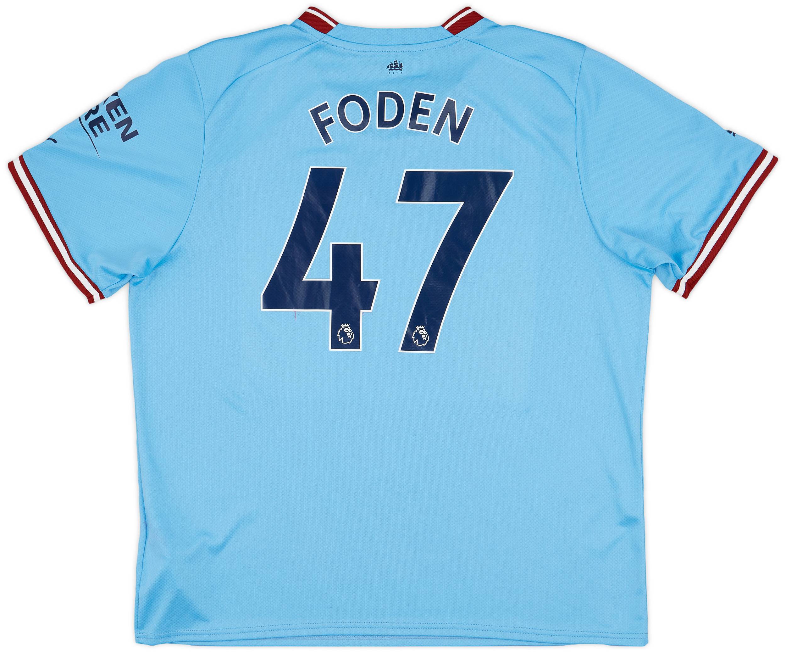 衝撃特価 #47 Foden Shirt Home City Manchester 2022-23 - (XXL) - 7/10 ウェア