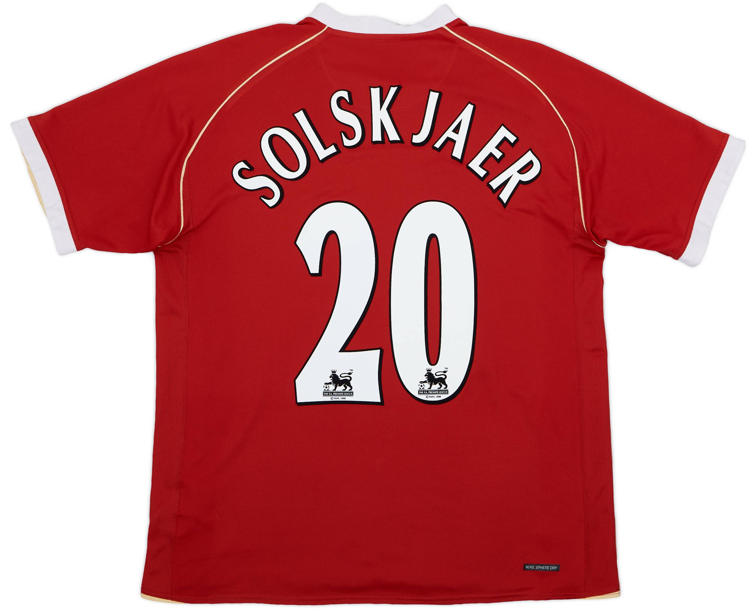 2006-07 Manchester United Home Shirt Solskjaer #20 - 9/10 - (L)