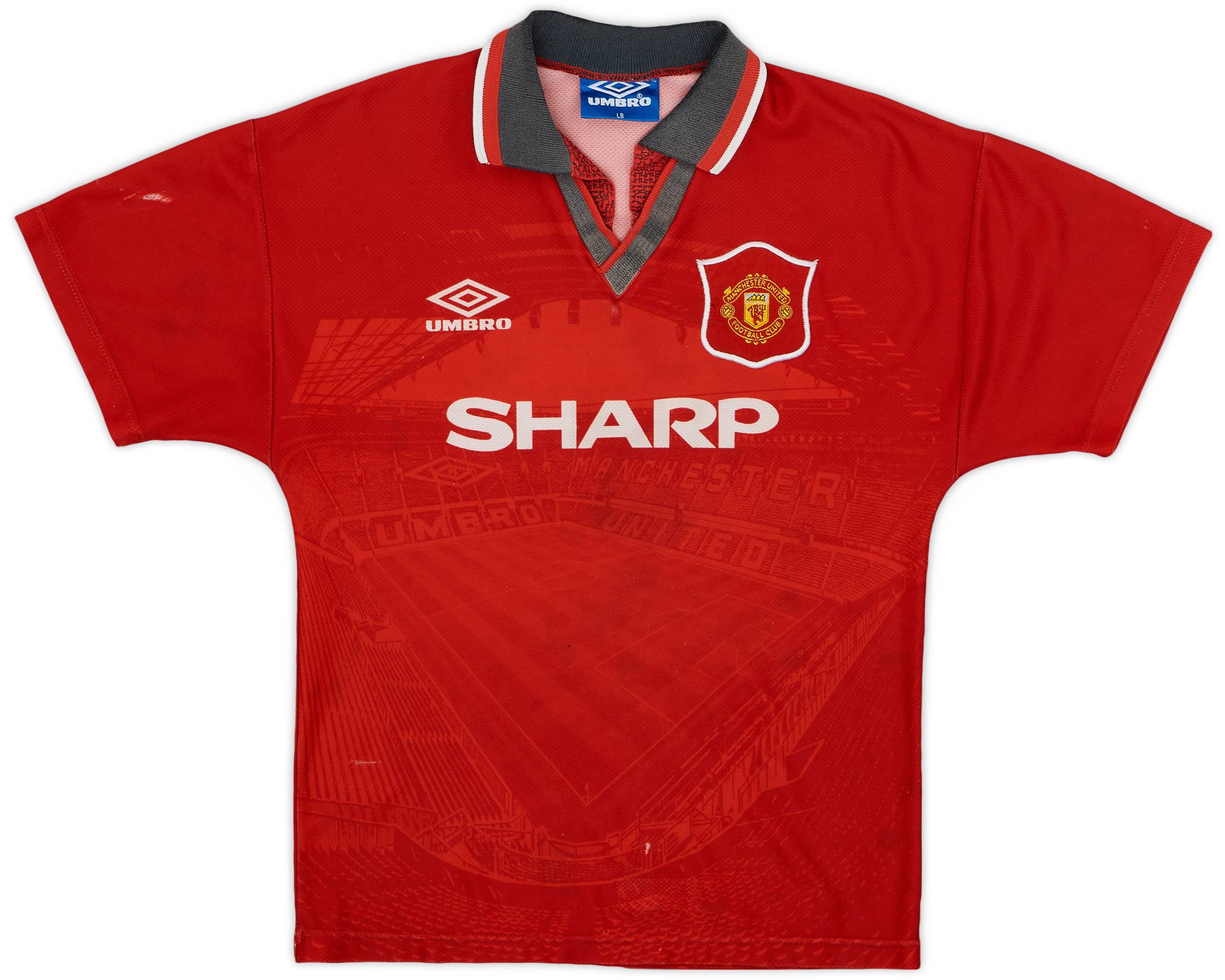 1994-96 Manchester United Home Shirt - 6/10 - (L.Boys)