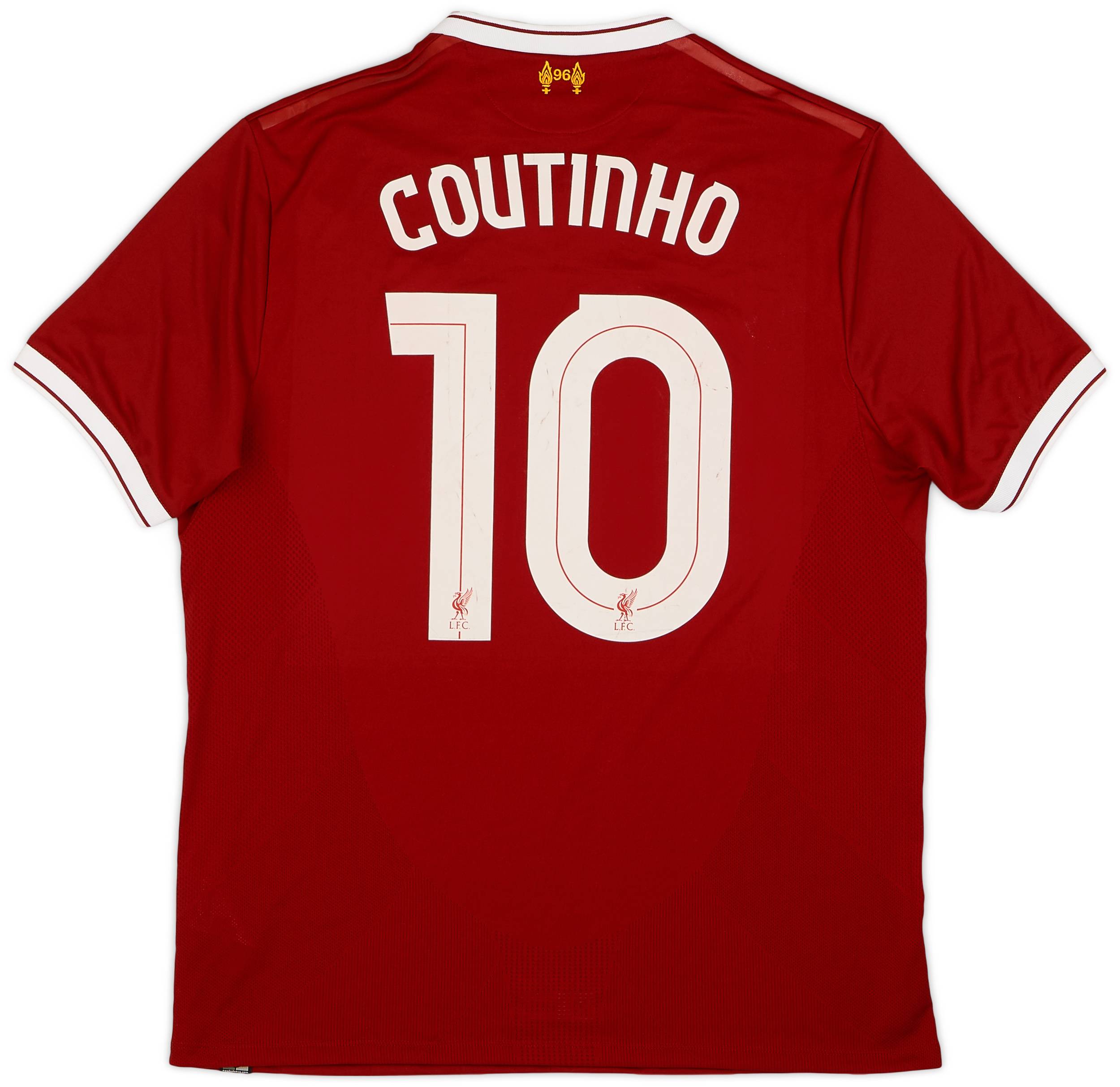 2017 18 Liverpool 125 Years Home Shirt Coutinho 10 7 10 L